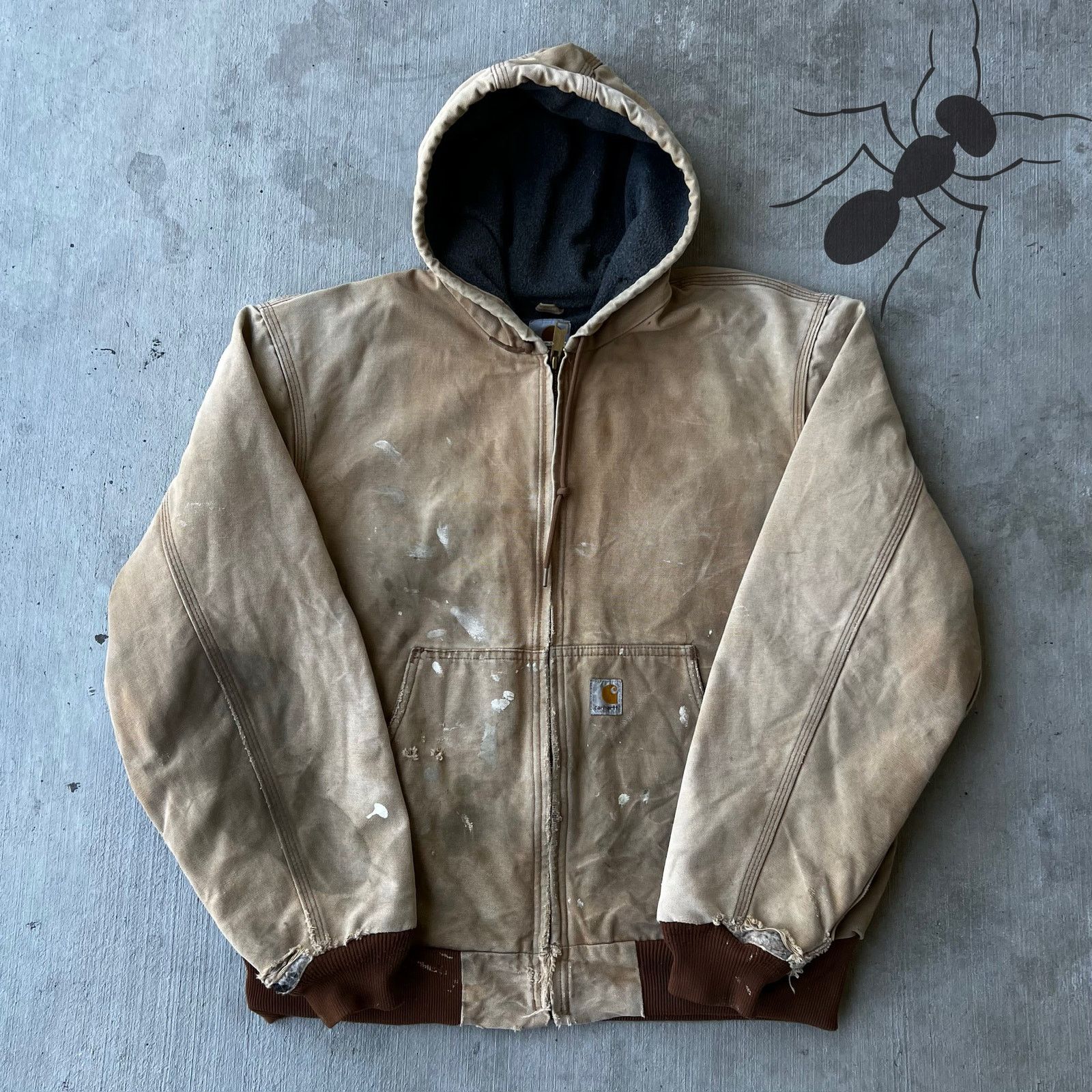 Carhartt × Vintage Carhartt J158 BRN brown hooded work wear jacket Size US L / EU 52-54 / 3 - 1 Thumbnail