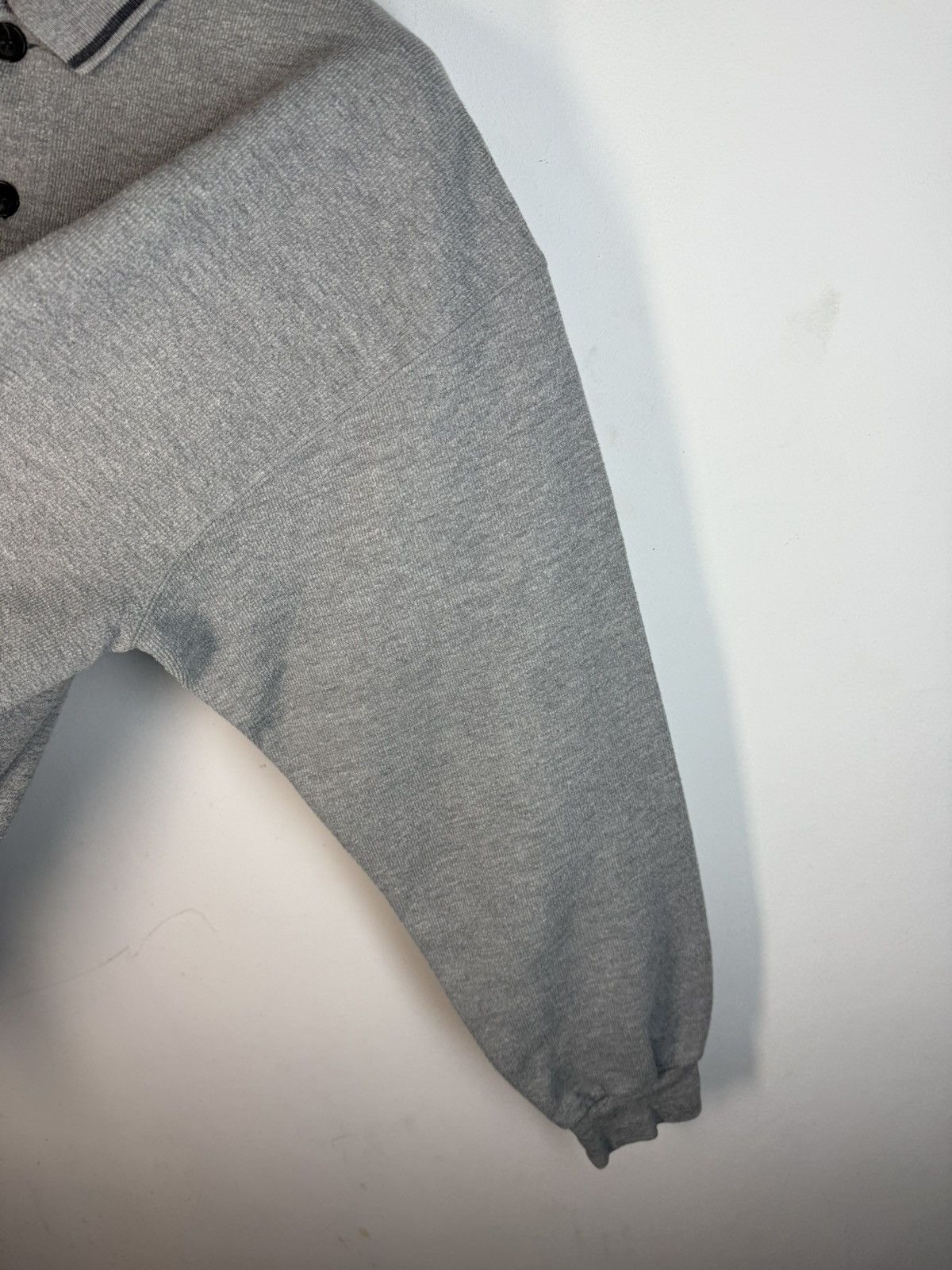 Yves Saint Laurent 90s YSL Sweatshirt 1/4 Grey Vintage Sweater Quarter Zip Size US M / EU 48-50 / 2 - 14 Thumbnail
