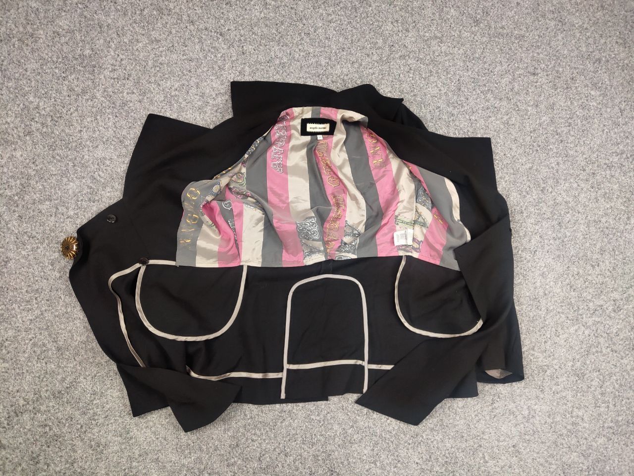 Vintage Vintage Angelo Marani Italy Designer Black Classic Jacket Size M / US 6-8 / IT 42-44 - 14 Thumbnail