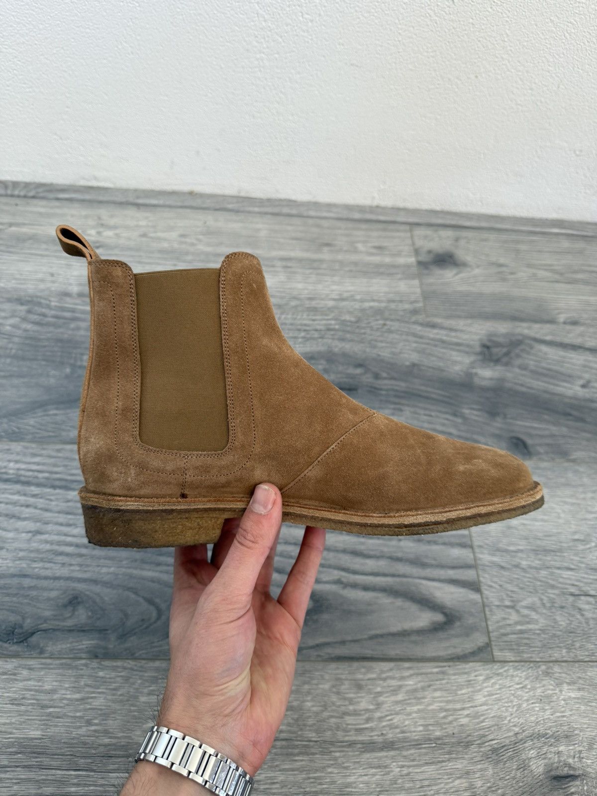 Bottega Veneta Tan Suede Chelsea Boots Size US 8 / EU 41 - 14 Thumbnail