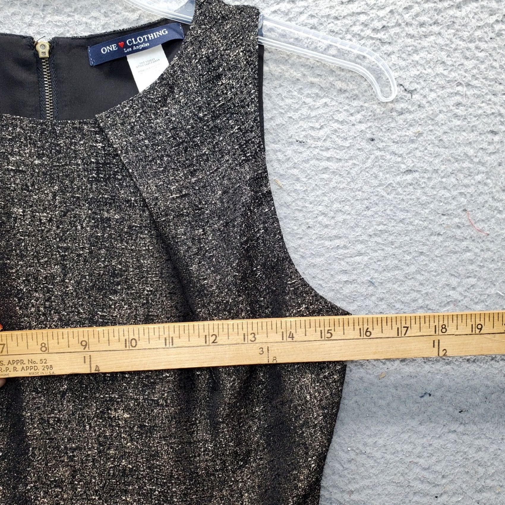 Vintage One Clothing Skater Dress Womens Small Multi Gold Metallic Sleeveless Back Zip Dress Size S / US 4 / IT 40 - 6 Thumbnail