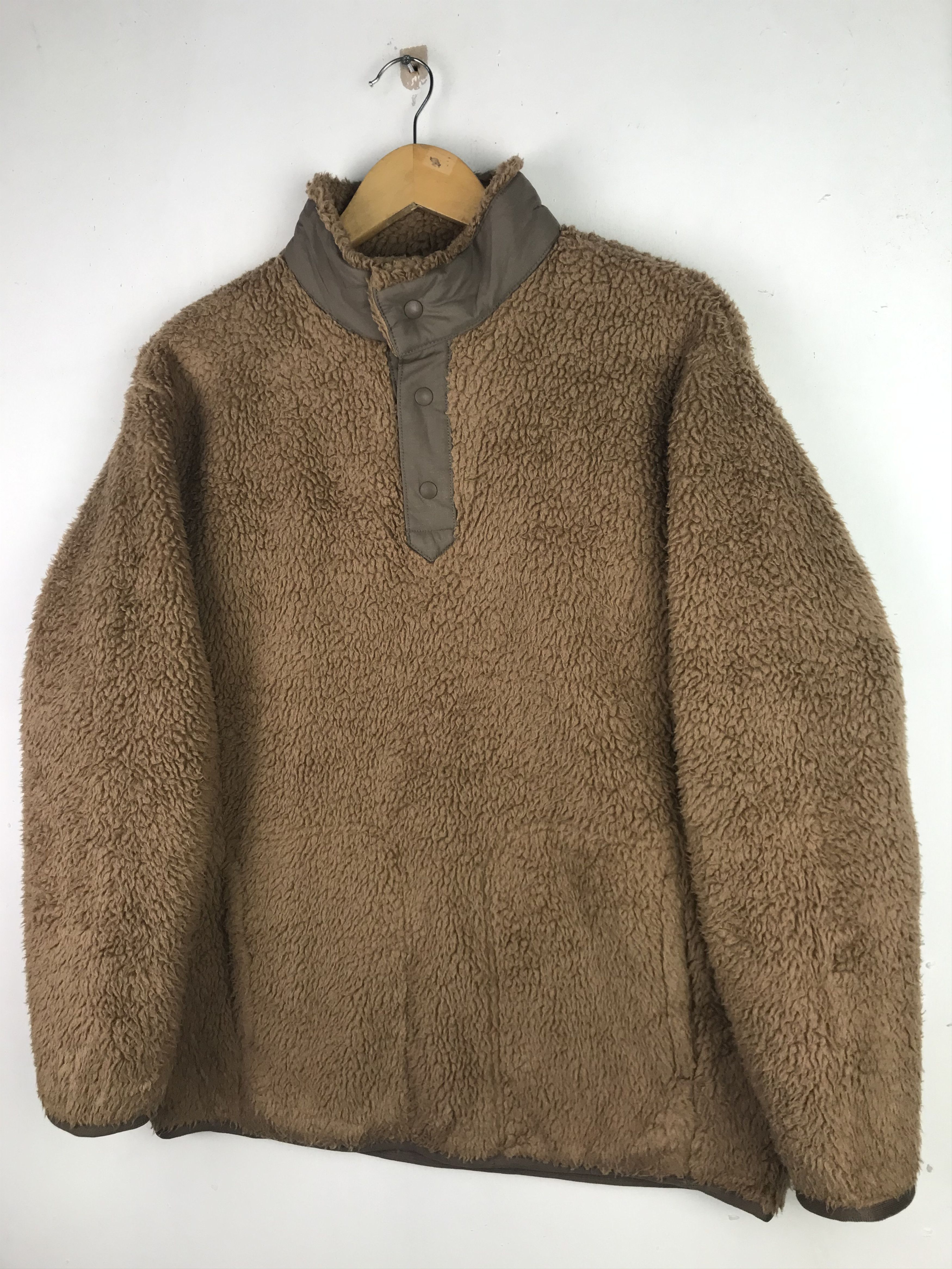 Japanese Brand × Uniqlo × White Mountaineering Rare Design Uniqlo White Mountaineering Half Button Fleece Size US S / EU 44-46 / 1 - 5 Thumbnail