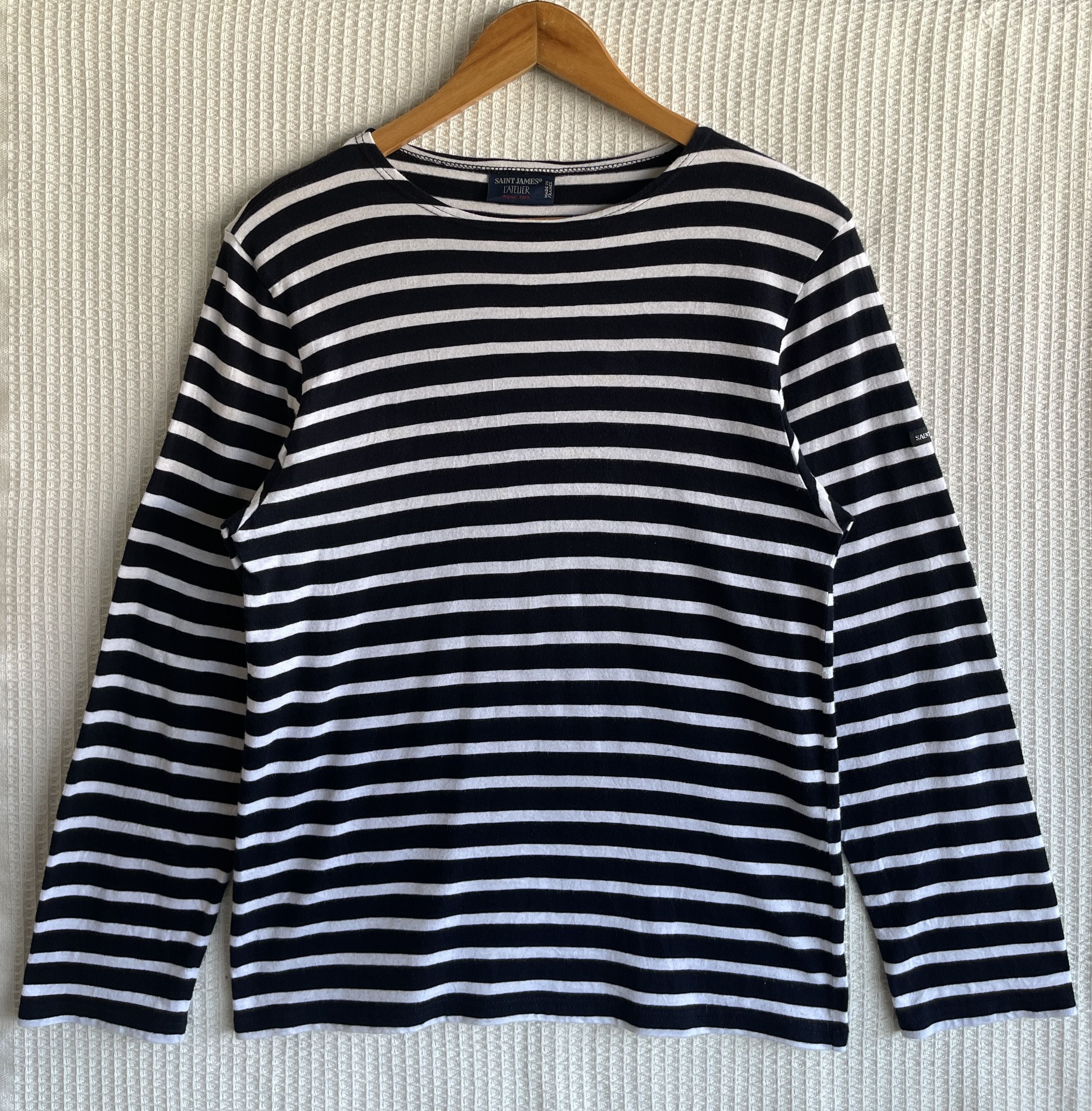 Saint James VINTAGE 90s🔥SAINTS JAMES🔥Striped Sailor Boat Neck Longsleeve Size US XS / EU 42 / 0 - 1 Thumbnail