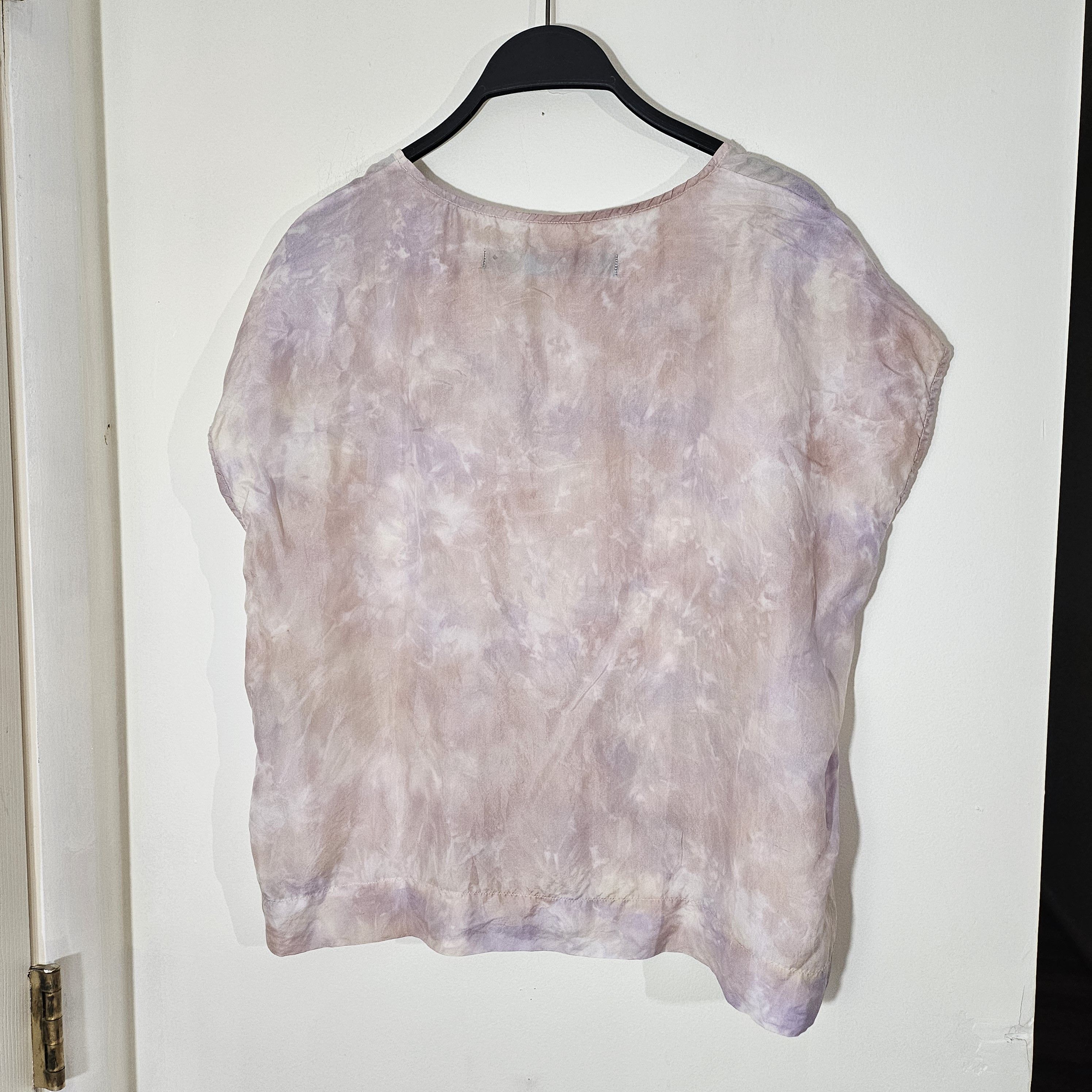Other Raquel Allegra Women's Silk Tie Dye Pink Sleeveless Blouse Size S / US 4 / IT 40 - 2 Thumbnail