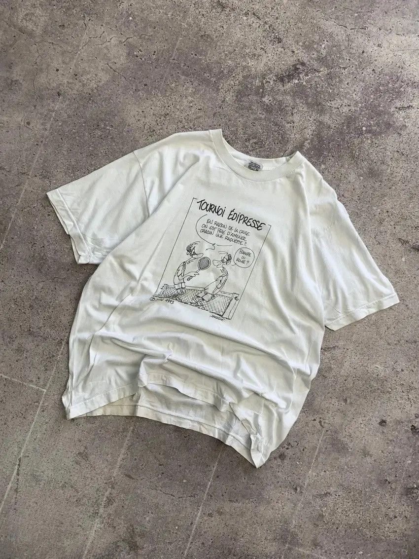 Japanese Brand × Vintage Vintage T-shirt Tennis Tournoi Edipresse 1993 feeder nadal Size US M / EU 48-50 / 2 - 2 Thumbnail