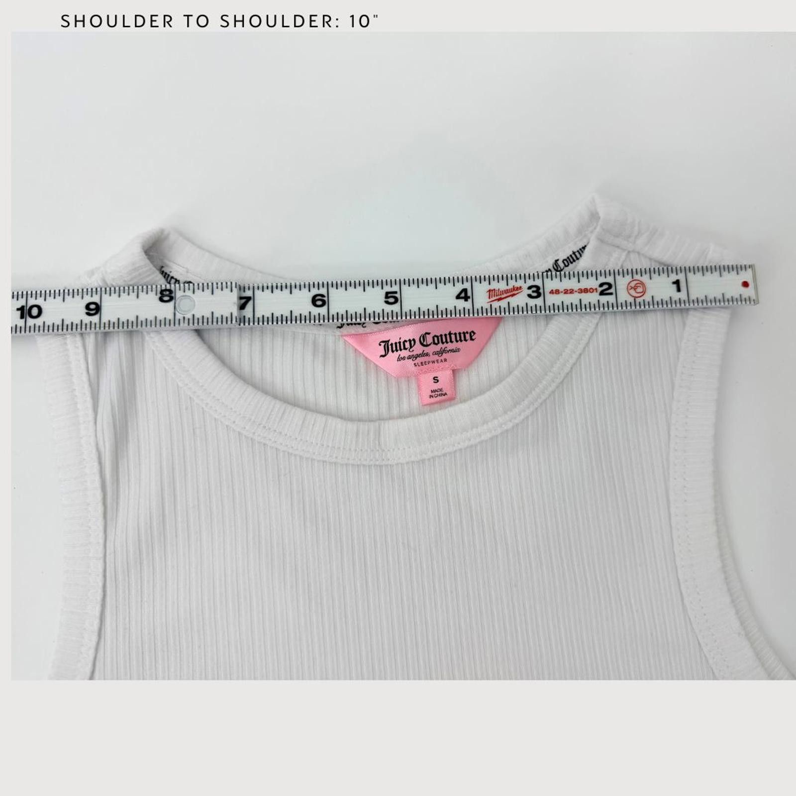 Juicy Couture Jeans Juicy Couture Rhinestone Logo Ribbed Tank Top Y2K White S Size S / US 4 / IT 40 - 6 Thumbnail