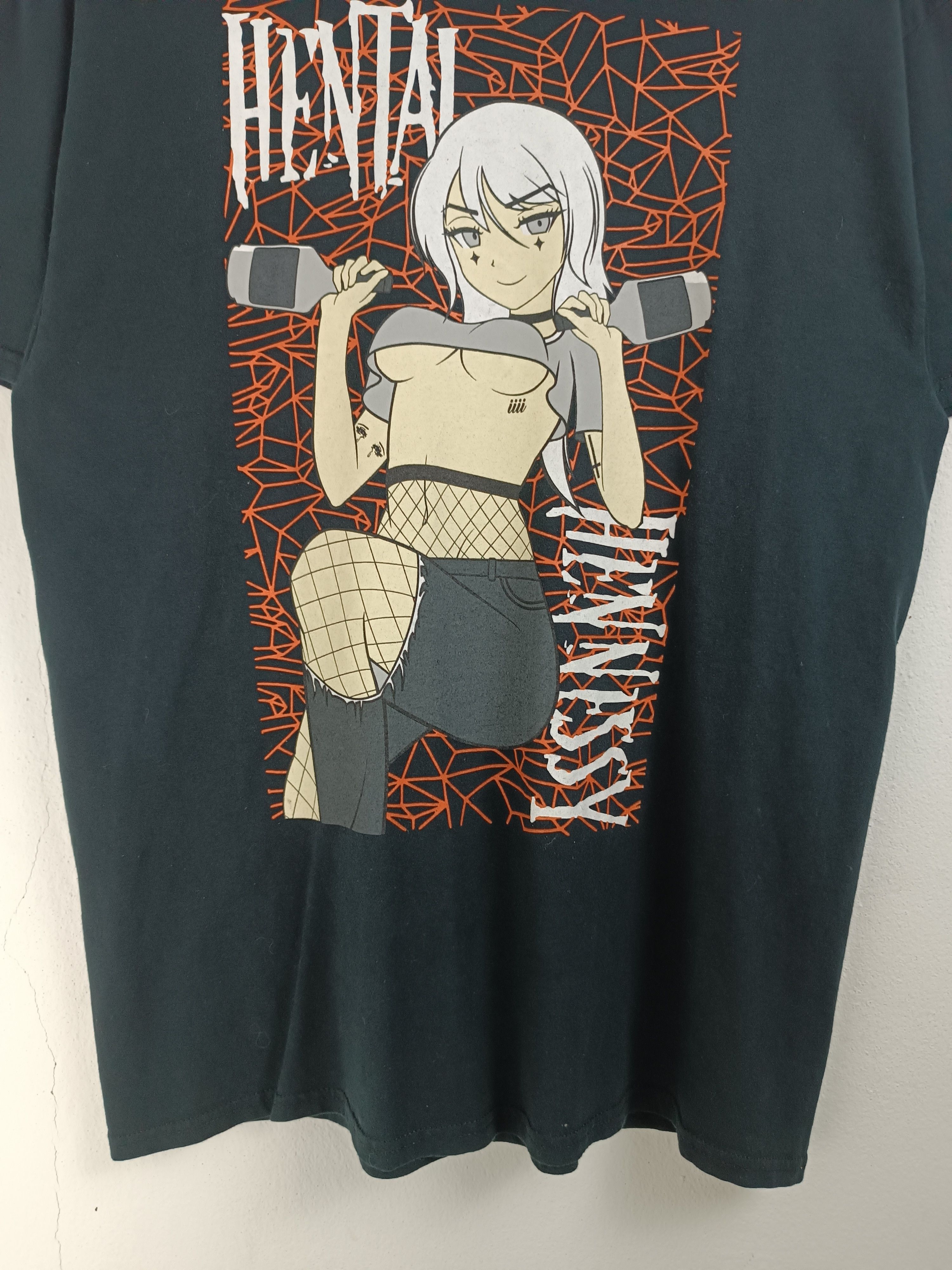 Anime VINTAGE HENTAI SEXY ANIME NARUTO ONE PIECE BLEACH TEE Size US L / EU 52-54 / 3 - 7 Thumbnail
