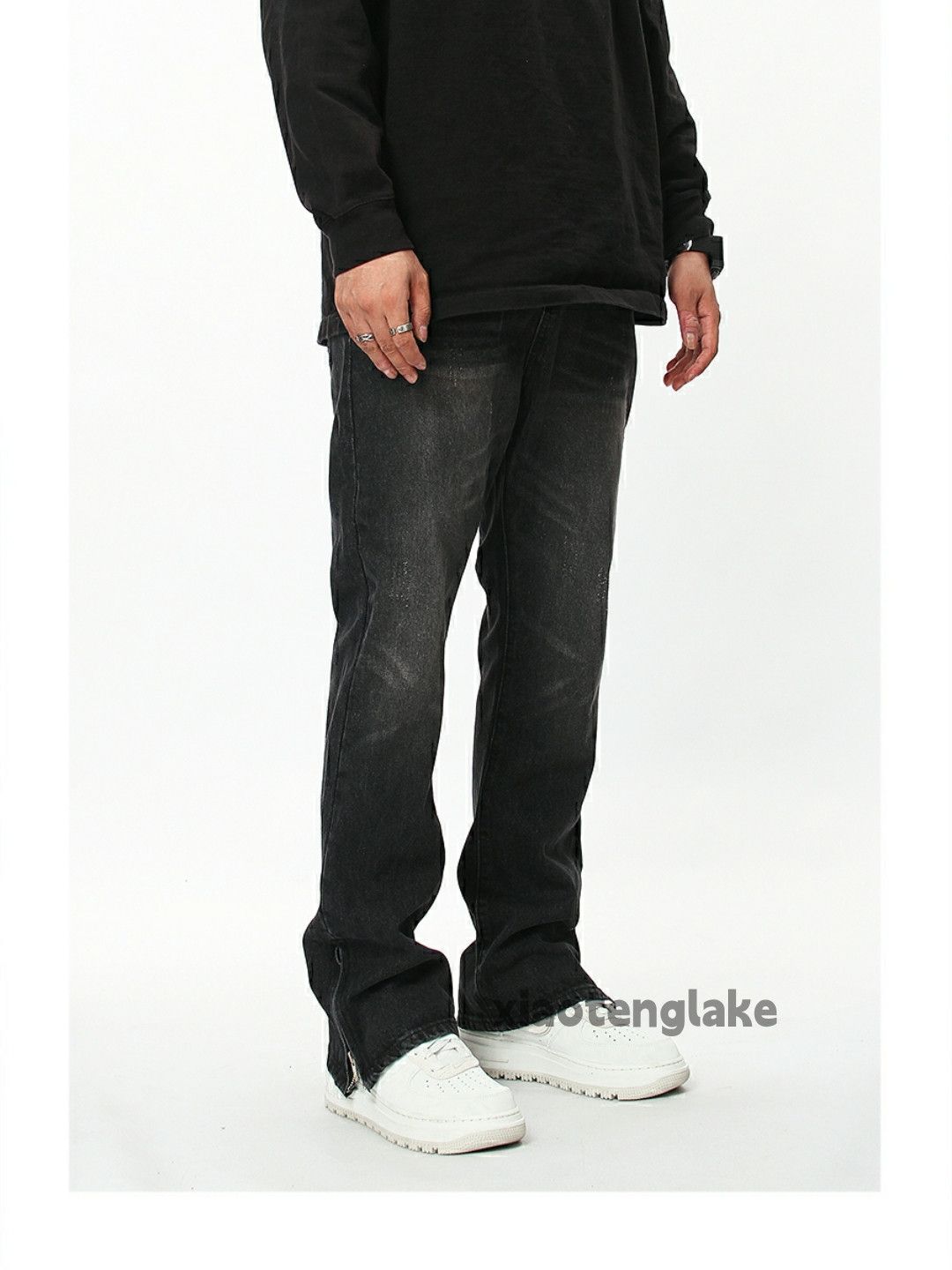 Jean × Vintage zipper utility carpenter washed faded cargo jeans Size US 32 / EU 48 - 3 Thumbnail