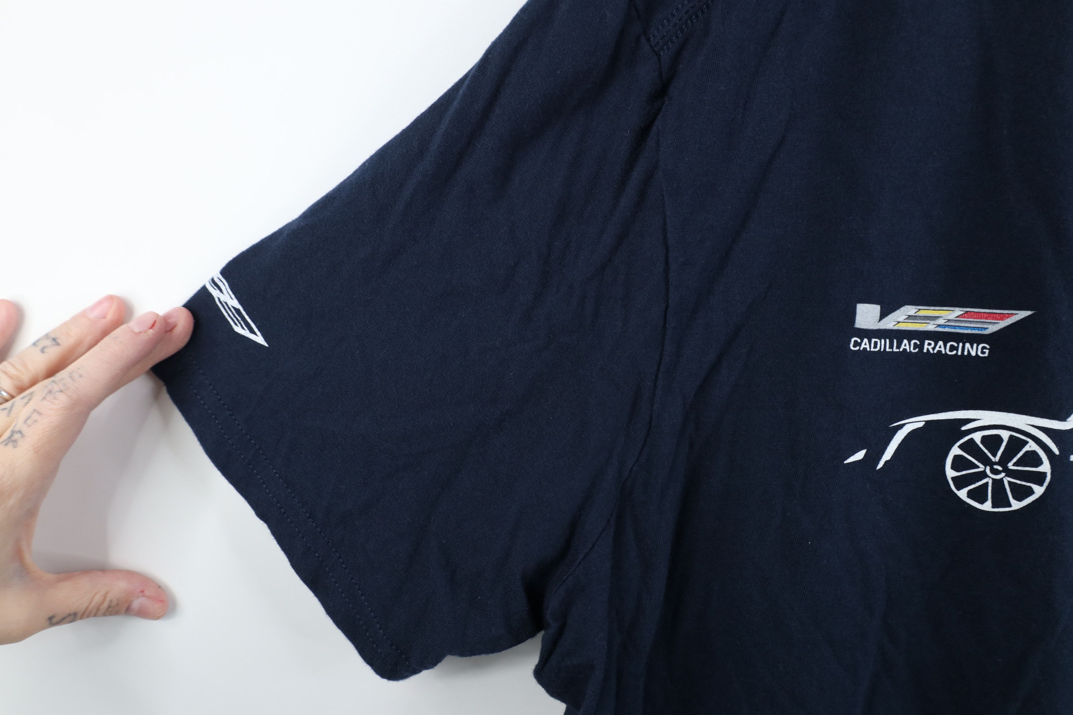 Vintage Y2K Streetwear Spell Cadillac Car Racing T-Shirt Navy Blue Size US L / EU 52-54 / 3 - 7 Thumbnail