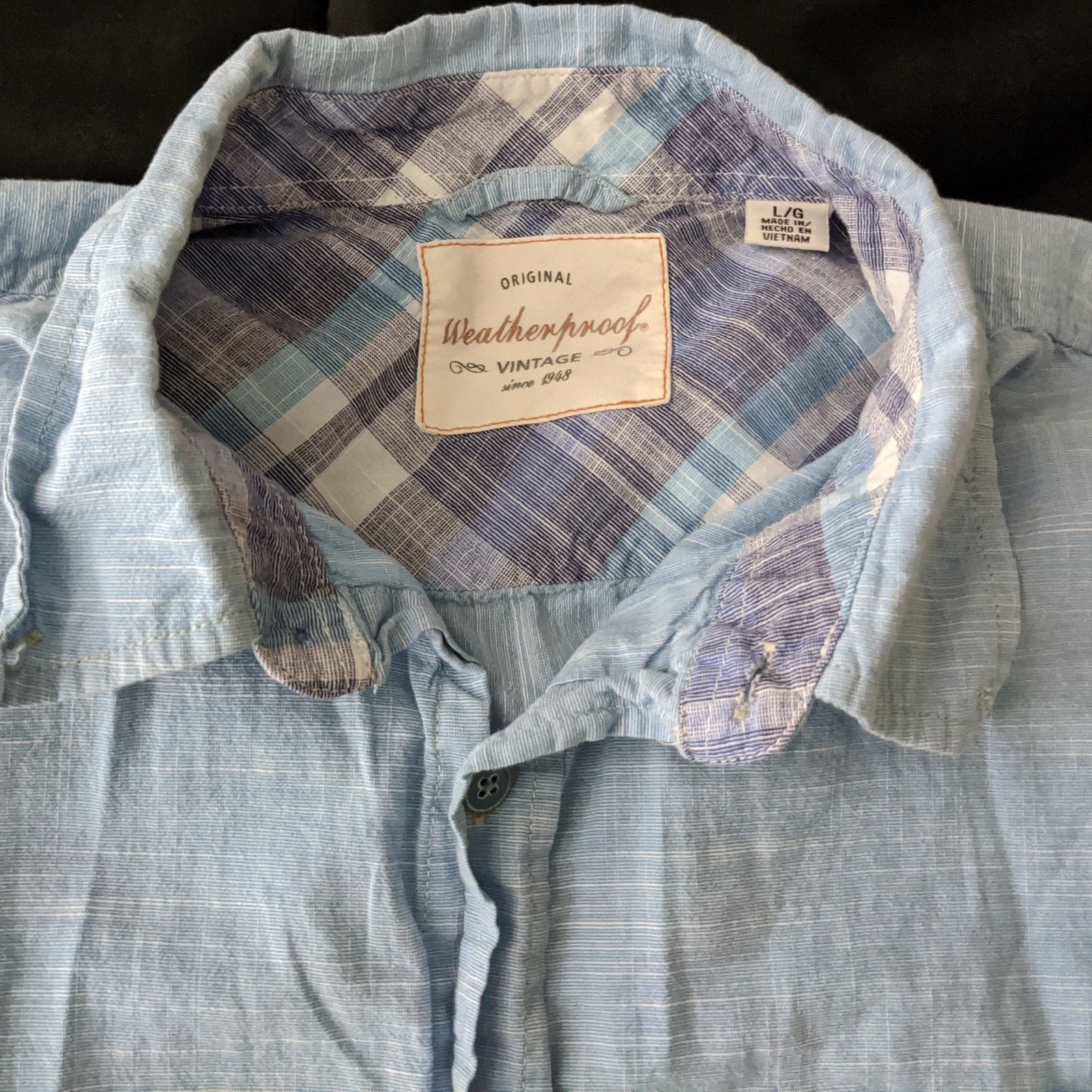 Other Original Weatherproof Men's Vintage Button Shirt Blue Large Size US L / EU 52-54 / 3 - 4 Thumbnail