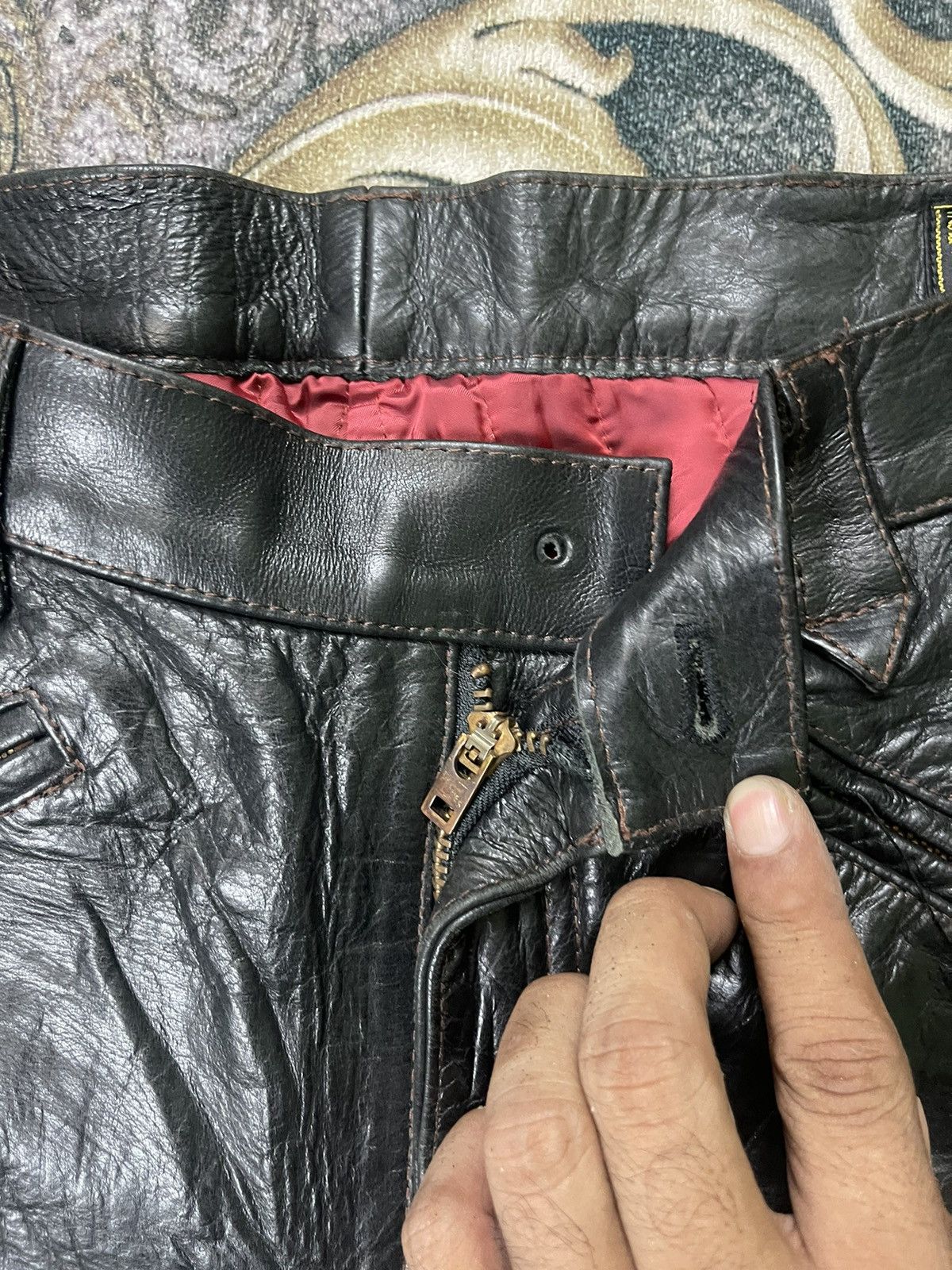 DuPont × WEST RIDE West Ride Dupont Buffalo Leather Racing Motorcycle Size US 31 - 5 Thumbnail