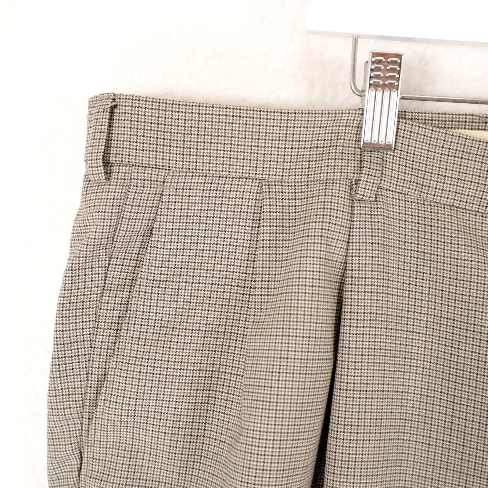Hart Schaffner Marx Hart Schaffner Marx Wool Dress Pants 45/29 Beige Gray Cream Size 44R - 3 Thumbnail