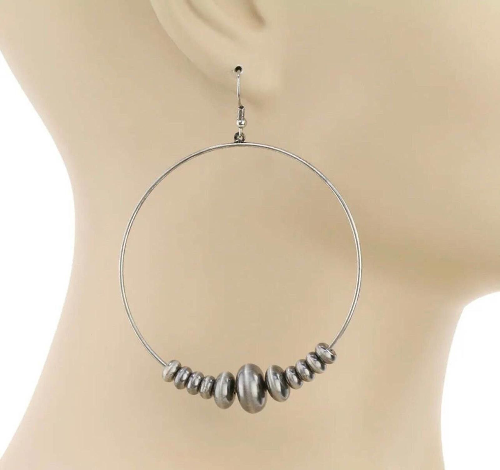 Other Western Navajo Bead Hoop Earrings Size ONE SIZE - 7 Thumbnail