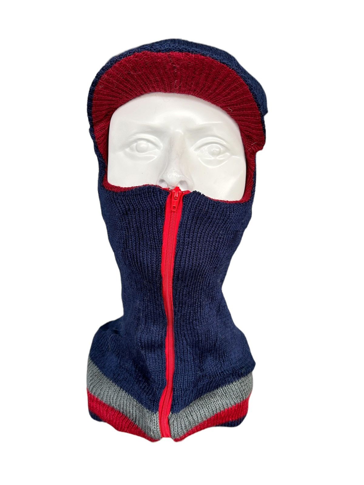 Japanese Brand × Kapital × Vintage Balaclava Masked Zipper Rare knitt Beanie Hats☠️🎌 Size ONE SIZE - 3 Thumbnail