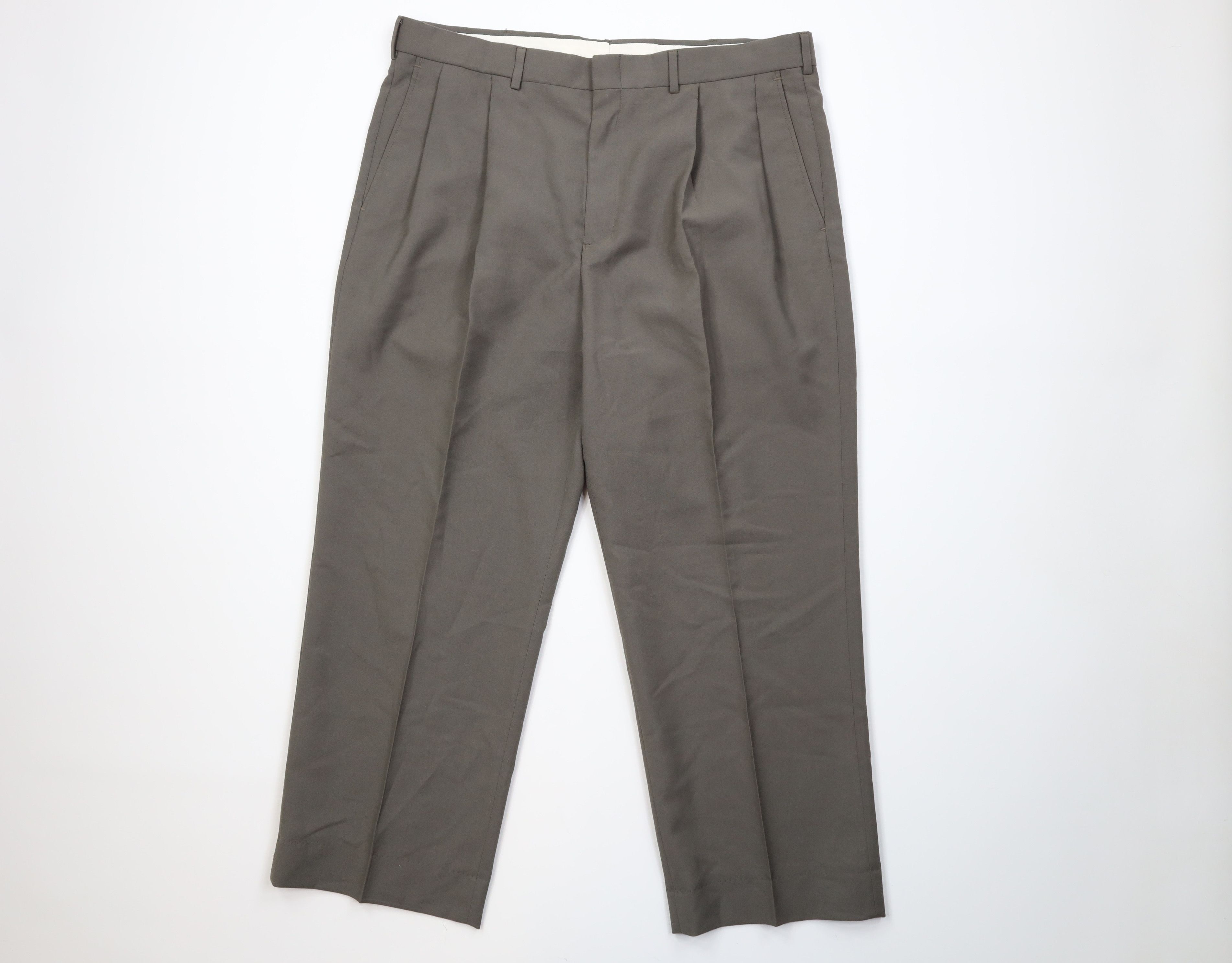 Vintage Vintage 90s Streetwear Knit Wide Leg Chino Pants Gray Size US 38 / EU 54 - 1 Thumbnail