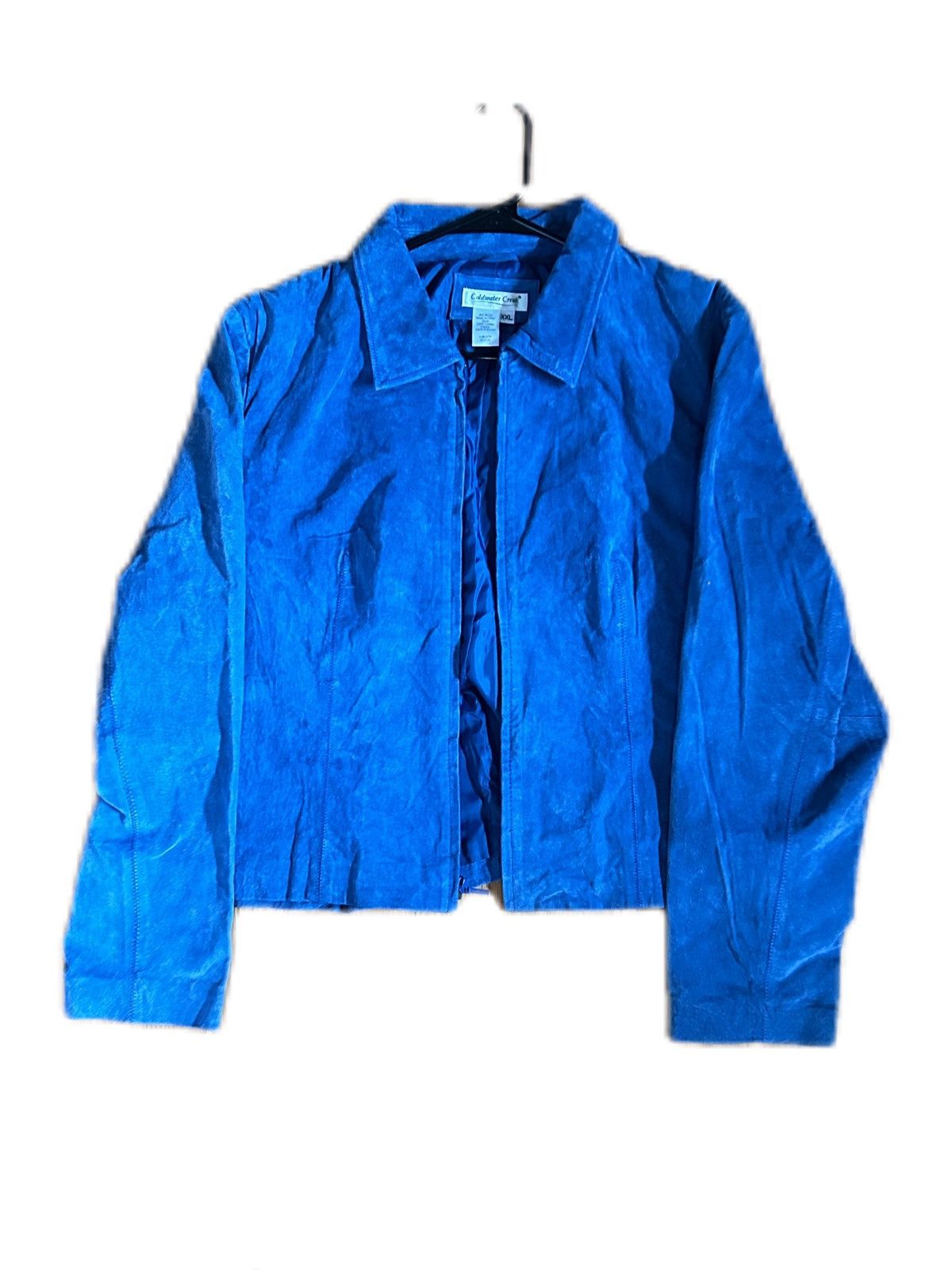 Vintage Vintage Blue Suede Jacket Size XXL / US 16-18 / IT 52-54 - 1 Thumbnail
