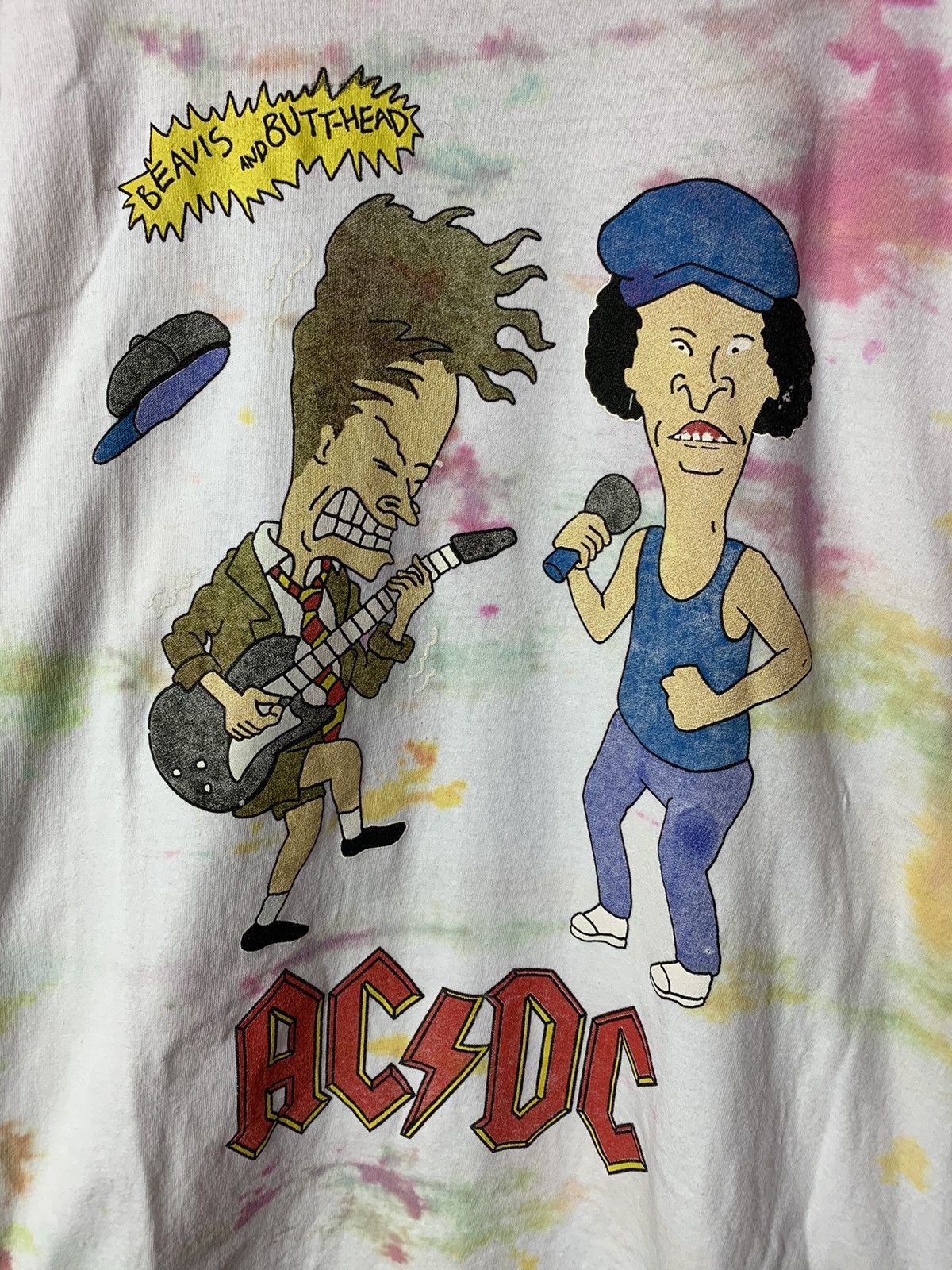 Band Tees Rare! Beavis Butthead MTV x ACDC Band Tee Tie Dye Size US XL / EU 56 / 4 - 3 Thumbnail
