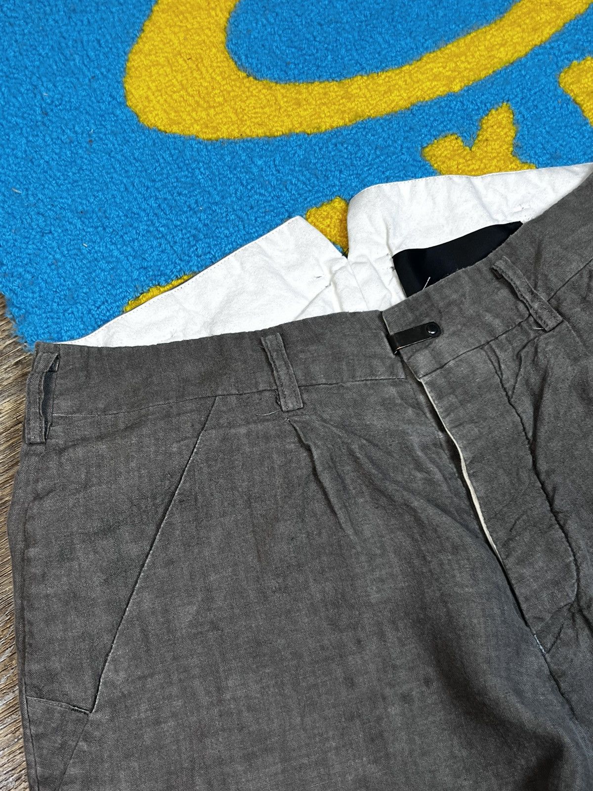 Japanese Brand × The Viridi-anne The Viridi-Anne Linen Cropped Gray Pants Size US 32 / EU 48 - 7 Thumbnail