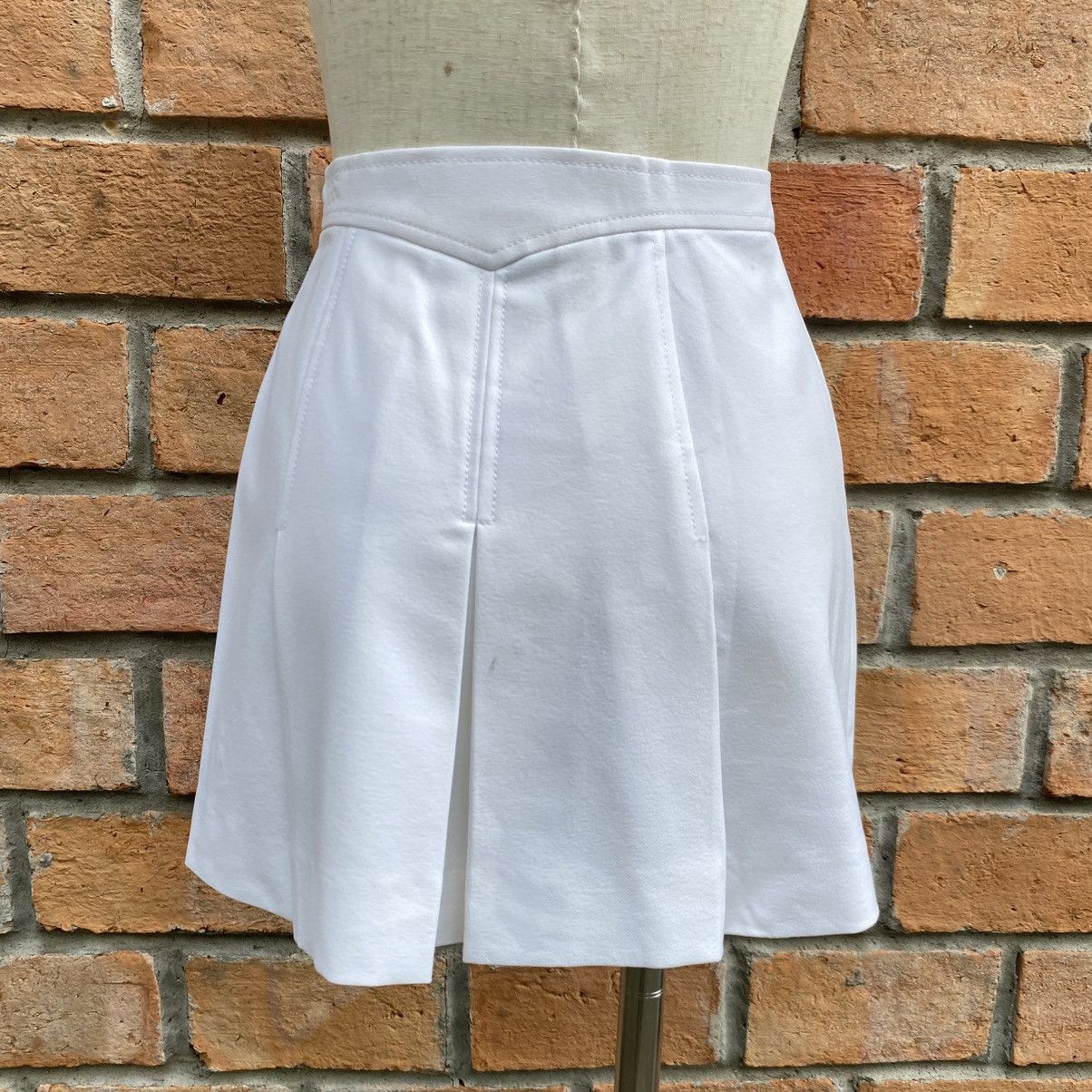 Courreges Courreges White Button-Front Mini Skirt Size 23" - 12 Thumbnail