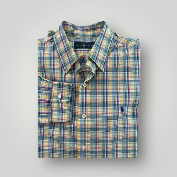 Polo Ralph Lauren Ralph Lauren Men's Plaid Button Down Shirt Large Size US L / EU 52-54 / 3 - 5 Thumbnail