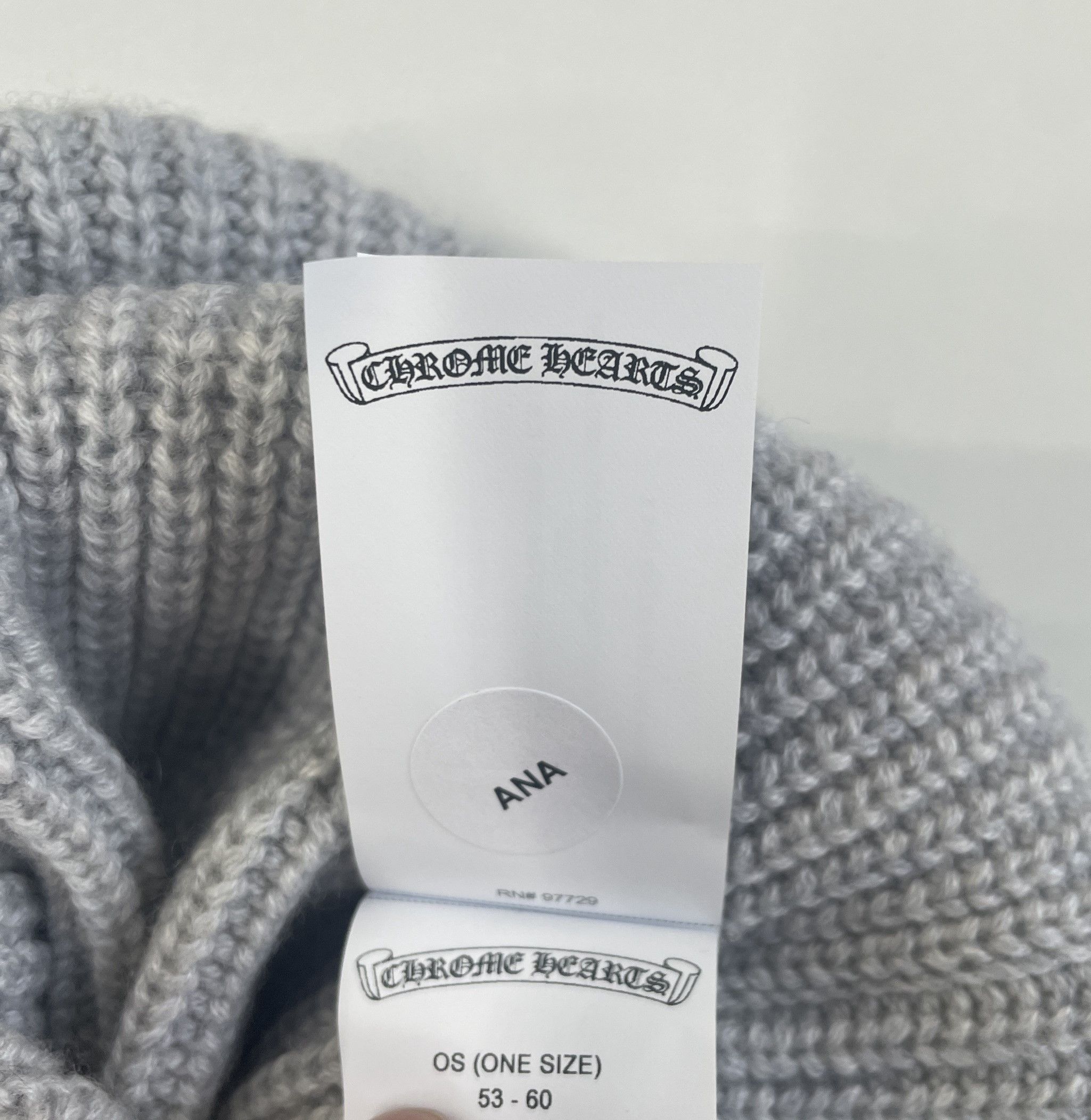 Chrome Hearts Chrome Hearts Cashmere White Star Patch Gray Beanie Size ONE SIZE - 7 Thumbnail