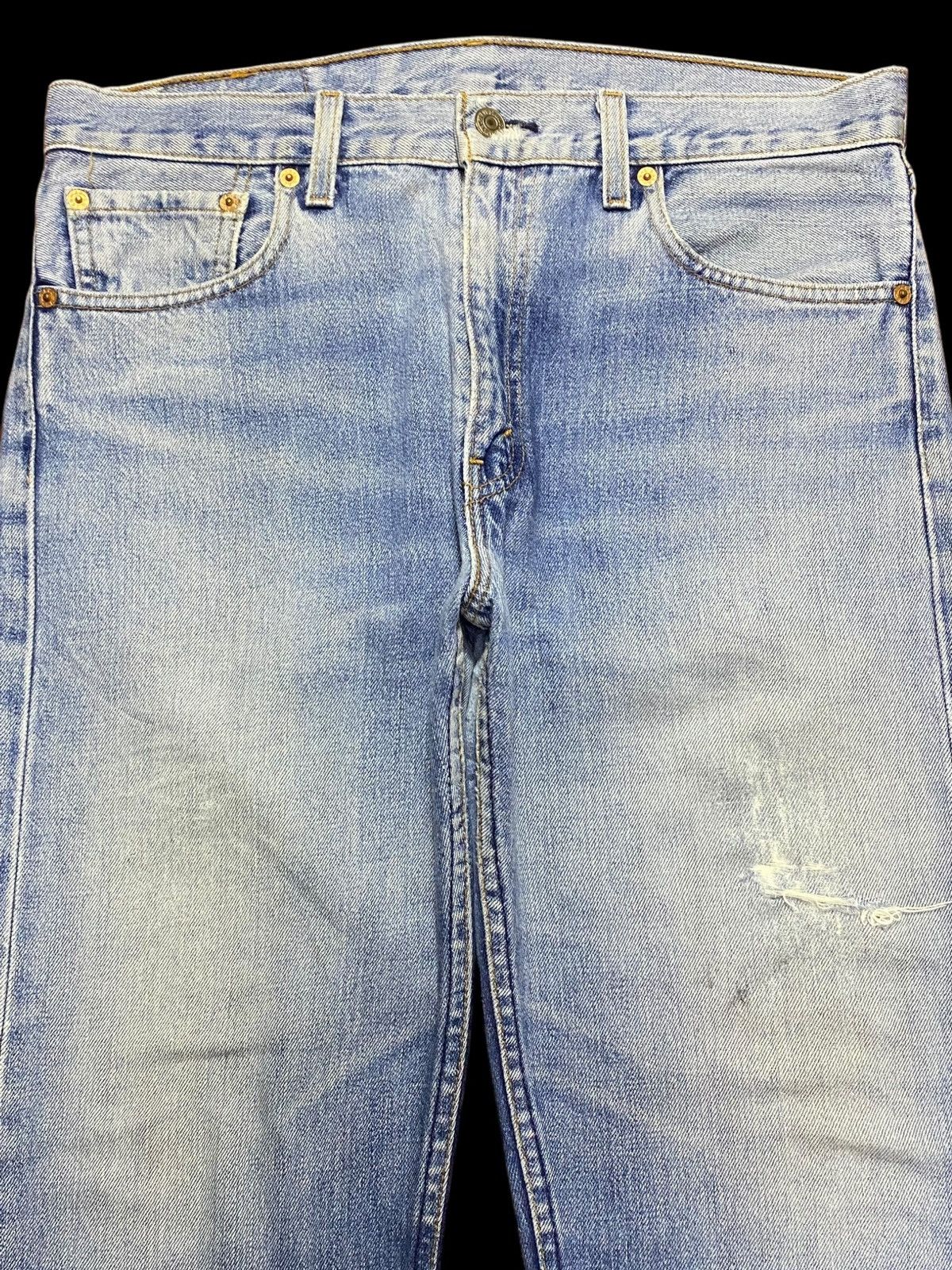 Levi's Vintage Clothing Vintage Levis 505 Y2K Faded Wash Distressed Style Loose Jean Size US 33 - 3 Thumbnail