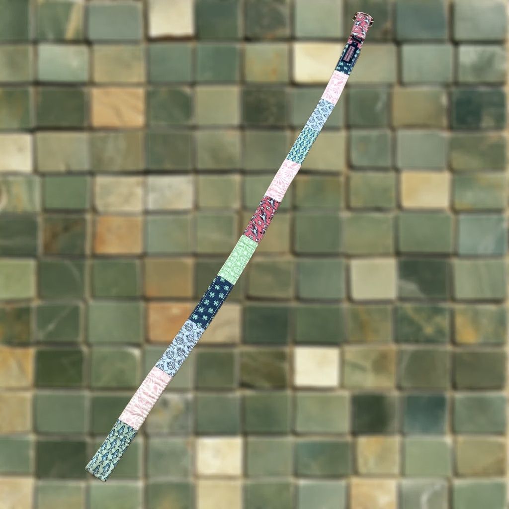 Vineyard Vines Vineyard Vines Double Loop Belt Ladies Patchwork Multicolor 34.5” Shells Fish Lobster Style S Womens Size ONE SIZE - 1 Thumbnail