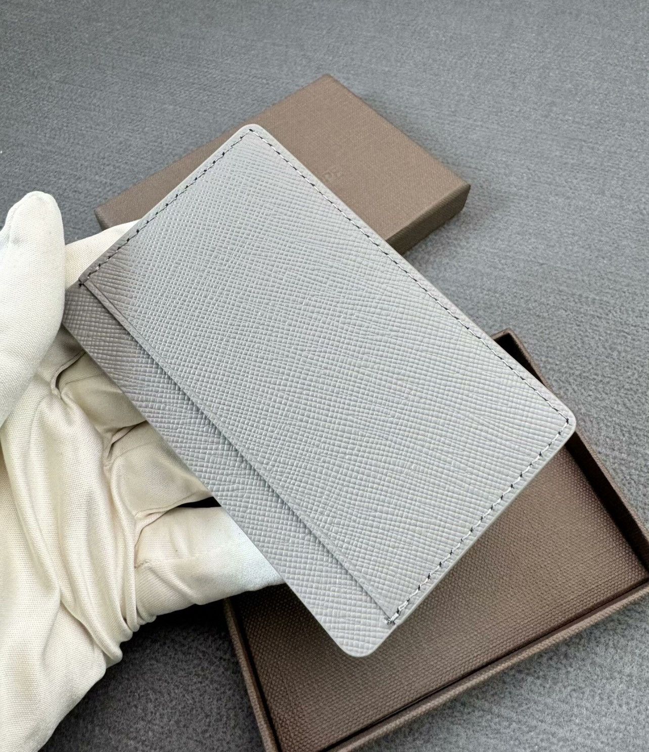 Patek Philippe Patek Philippe Gray Leather Card Holder PP limited wallet Size ONE SIZE - 2 Thumbnail