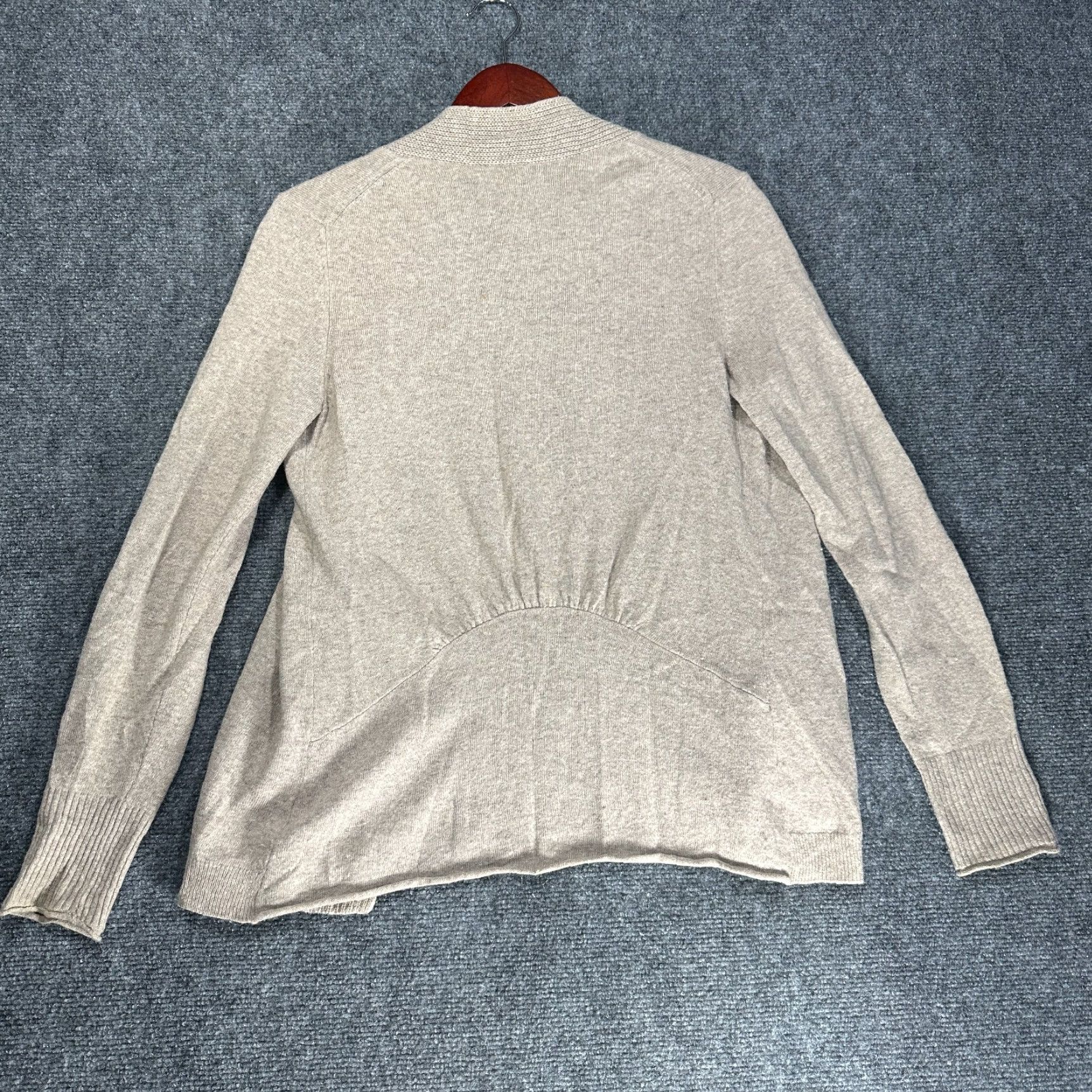 Banana Republic Banana Republic Cardigan Sweater Women Small Tan Wool Blend Open V-Neck Knit Casual Size S / US 4 / IT 40 - 6 Thumbnail