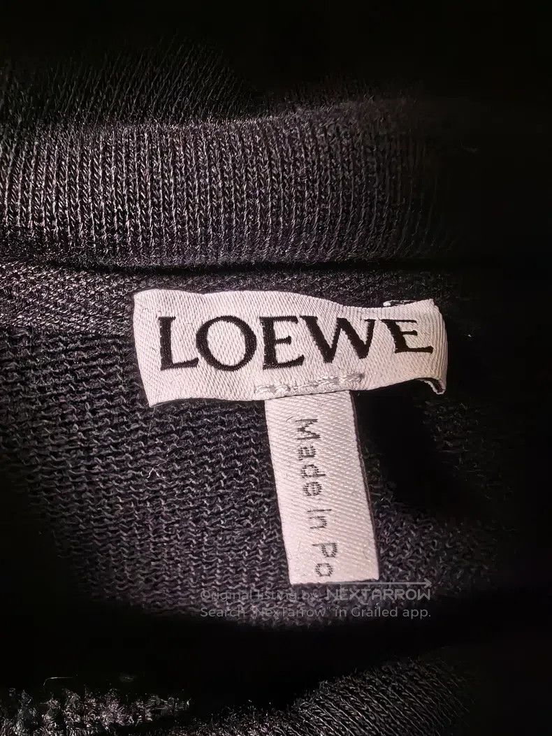 Loewe Loewe Sweatshirt Jacket with Leather Patch Logo Size S / US 4 / IT 40 - 3 Thumbnail