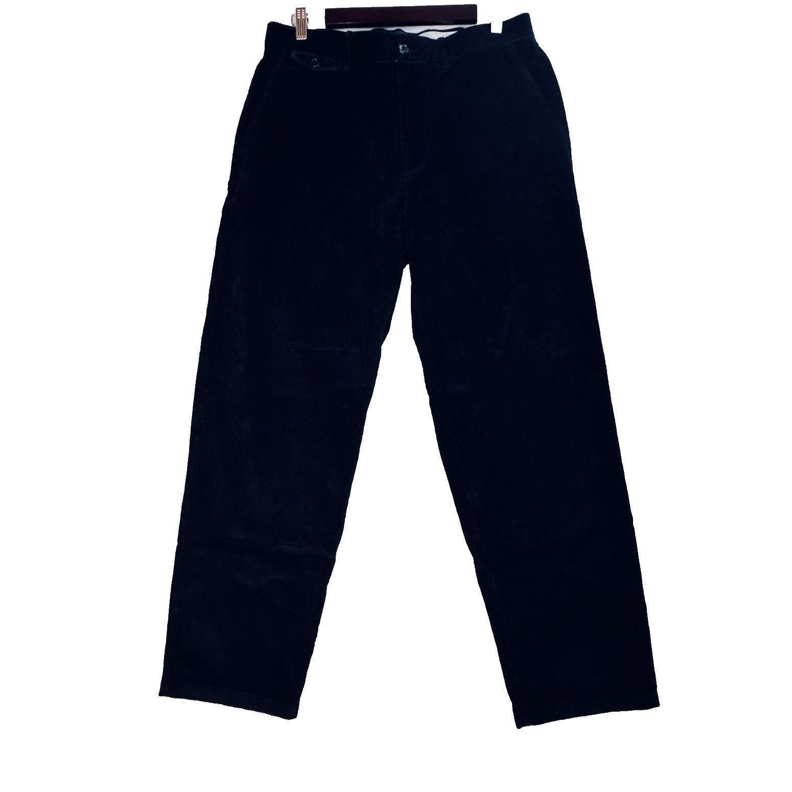J.Crew J.CREW Classic Corduroy 10-Wale Straight Black Trouser 33x32 Size US 33 - 3 Thumbnail