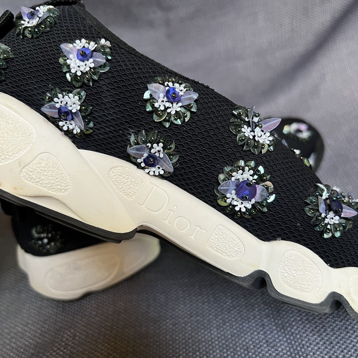 Dior Dior Fusion Embellished Mesh Sneakers Black Size US 8 / IT 38 - 8 Thumbnail
