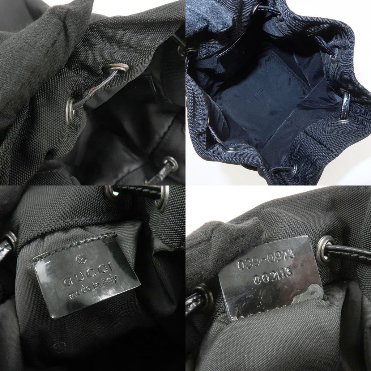 Gucci Gucci Drawstring Nylon Cosmetic Pouch Black Size ONE SIZE - 6 Thumbnail