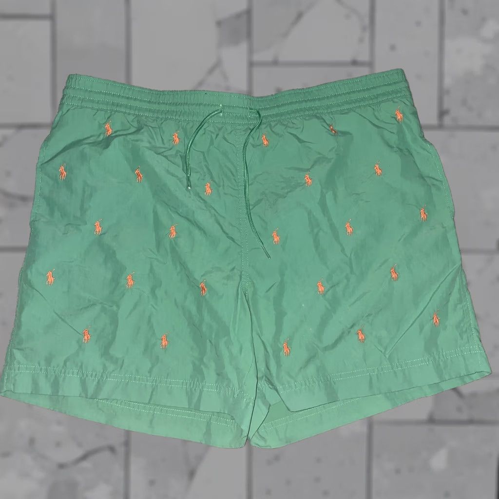 Polo Ralph Lauren Polo Ralph Lauren Board Shorts Mens Size L Green Beach Swim Bottom Regular Type Polo Ralph Lauren Green Board Shorts Mens Size L Size US L / EU 52-54 / 3 - 1 Thumbnail
