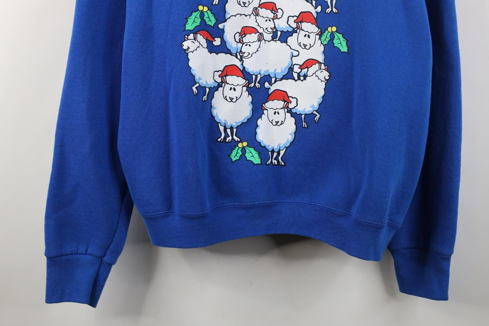 Vintage Vintage 90s Christmas Sheep Warm and Cuddly Sweatshirt Size L / US 10 / IT 46 - 3 Thumbnail