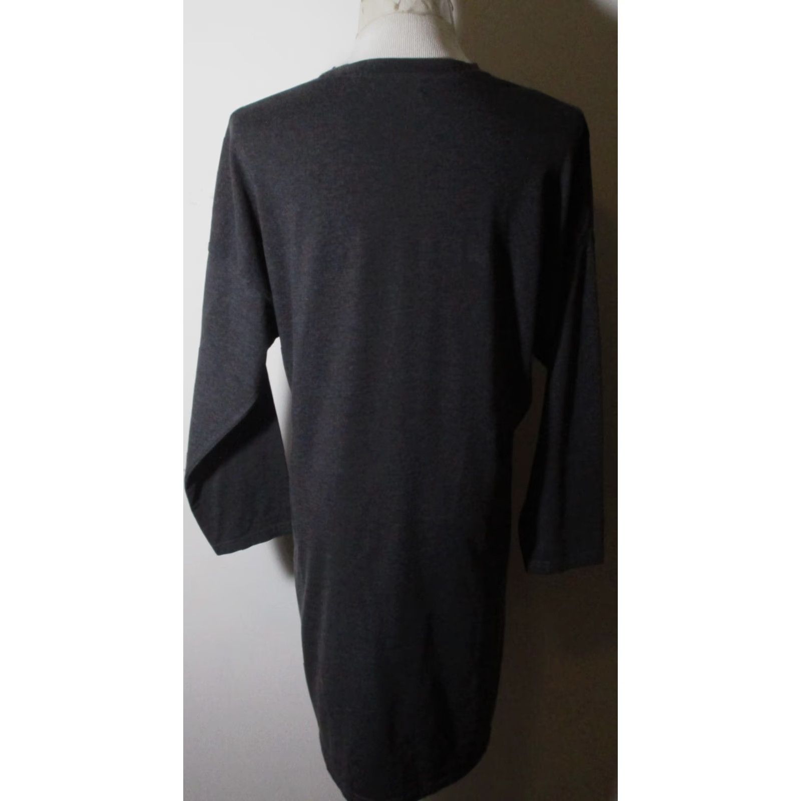 Brave Soul BRAVE SOUL London Charcoal Knee Length Dress Women's M Casual All Seasons Cotton Blend Knit Long Sleeve Boat Neck Pullover Untitled? Size M / US 6-8 / IT 42-44 - 5 Thumbnail
