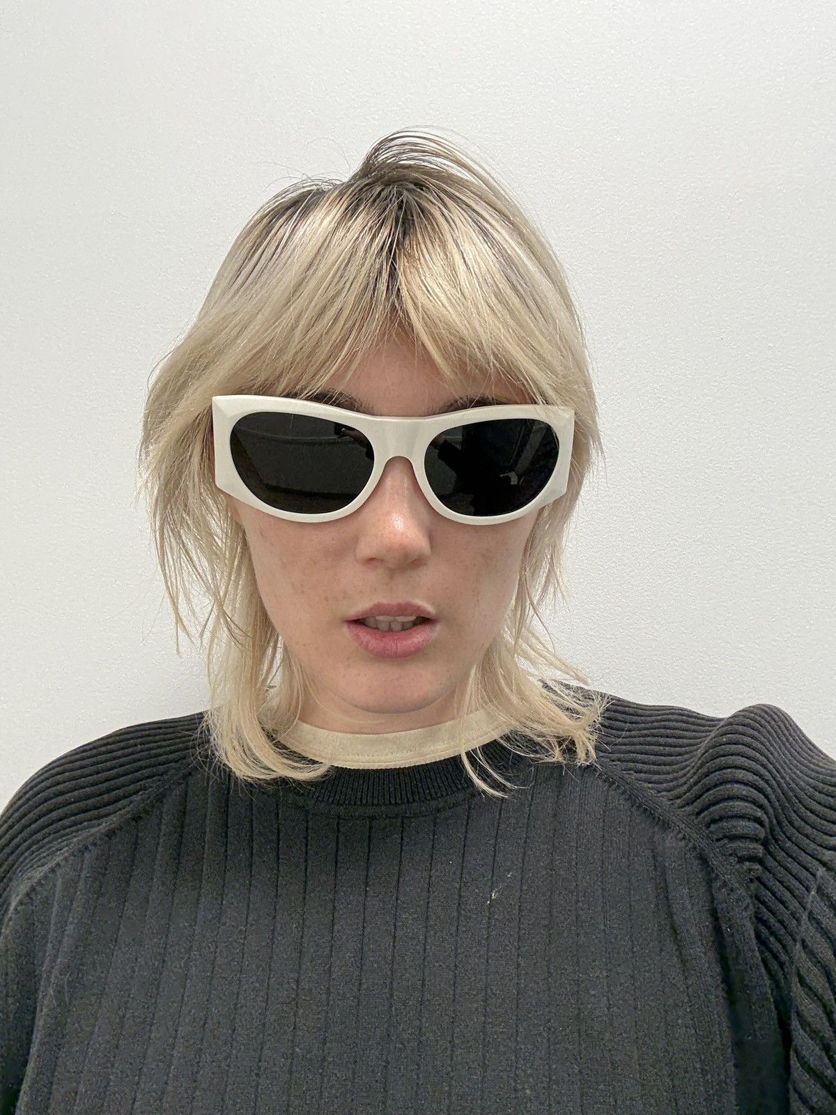 Celine CL40288I 25A MONOCHROMS Cat Eye Sunglasses–Ivory\\Grey Celine Celine CL40288I 25A MONOCHROMS Sunglasses Ivory Cat  main image 2