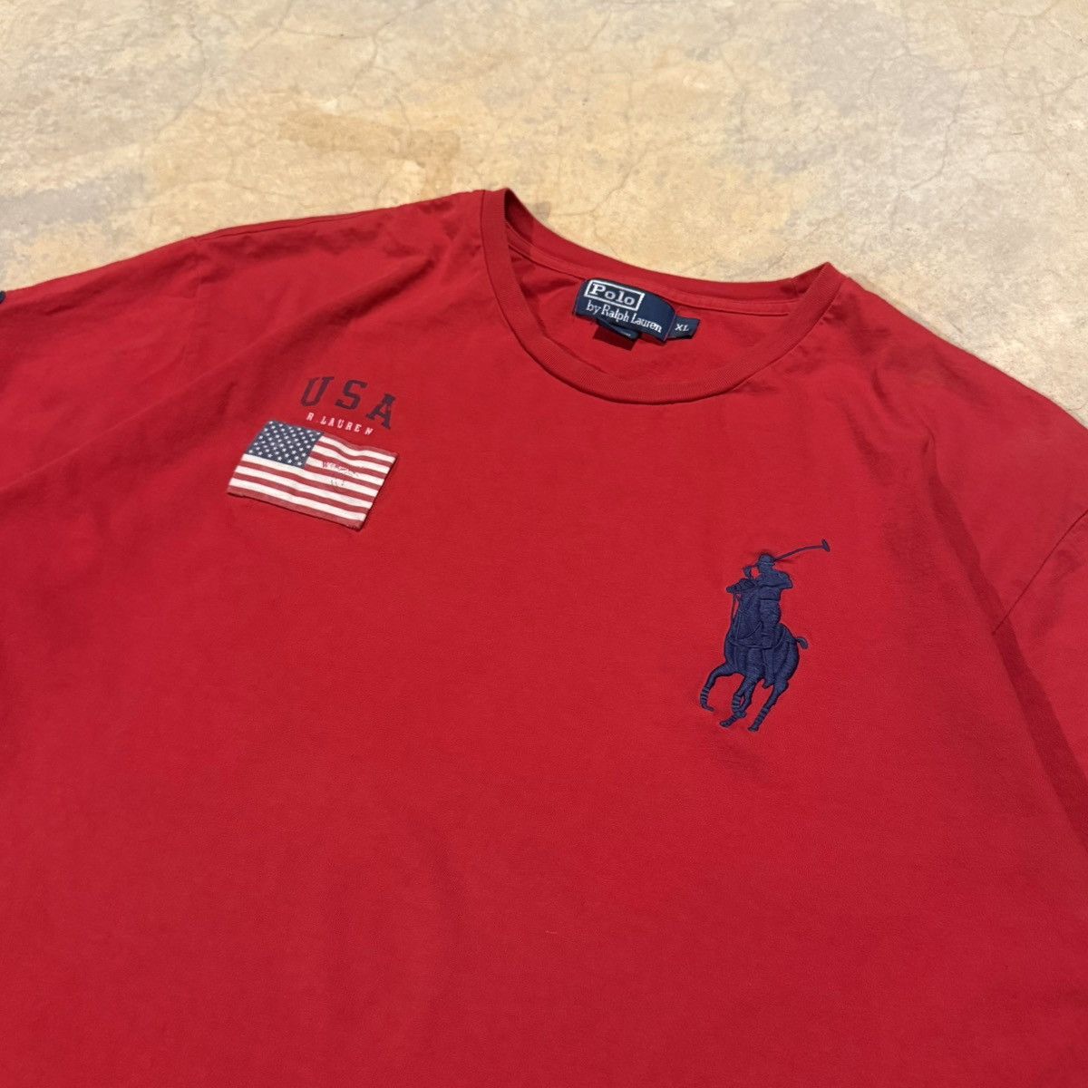 Polo Ralph Lauren Vtg 2000s Polo Ralph Lauren USA Pony Patch Tee Chief Keef Size US XXL / EU 58 / 5 - 3 Thumbnail