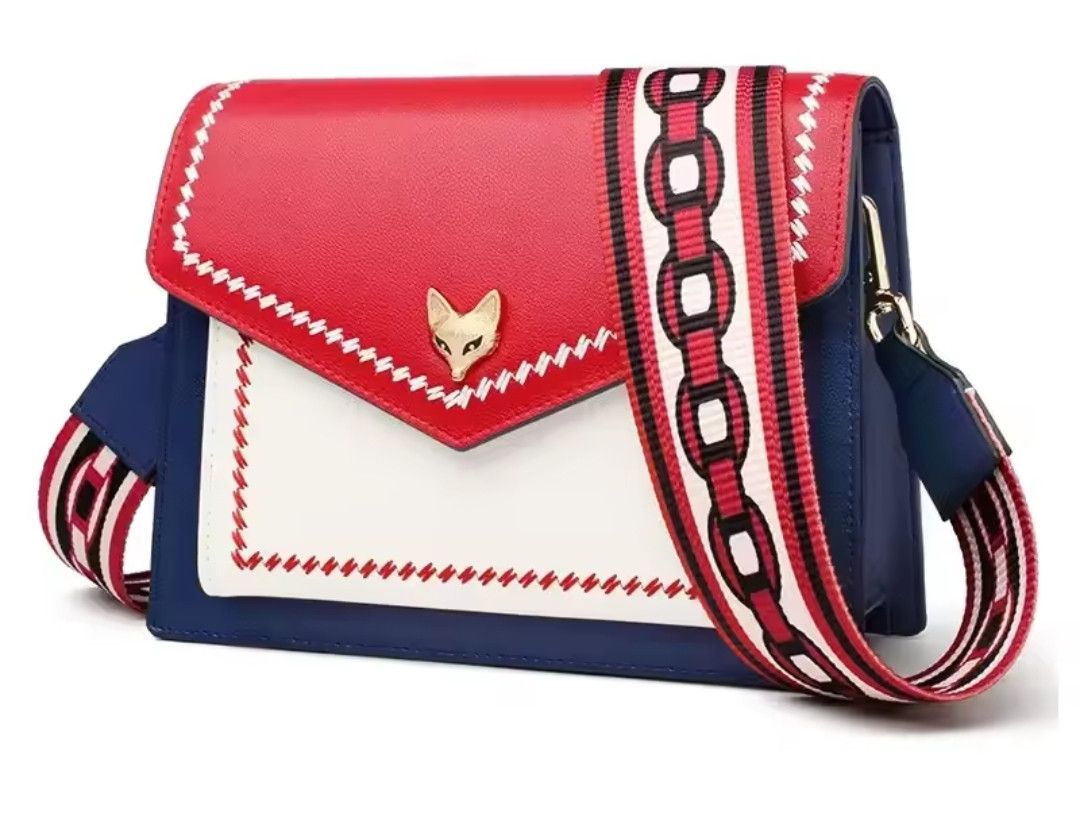 Vintage Panelled Flap Design Shoulder Bag Size ONE SIZE - 5 Thumbnail