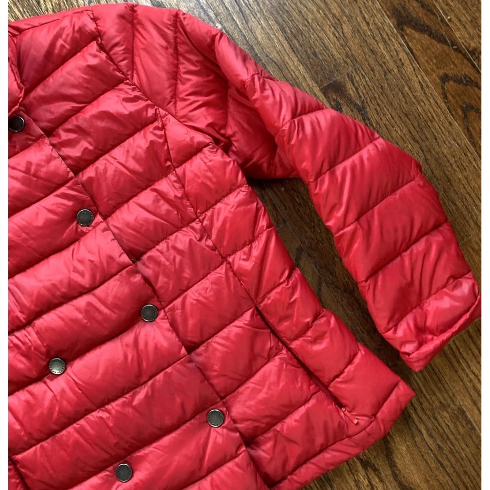 Lands' End Lands' End Puffer Jacket Womens Size M Down Red Full Zip Pockets Quilted Outdoor Ski Size M / US 6-8 / IT 42-44 - 3 Thumbnail