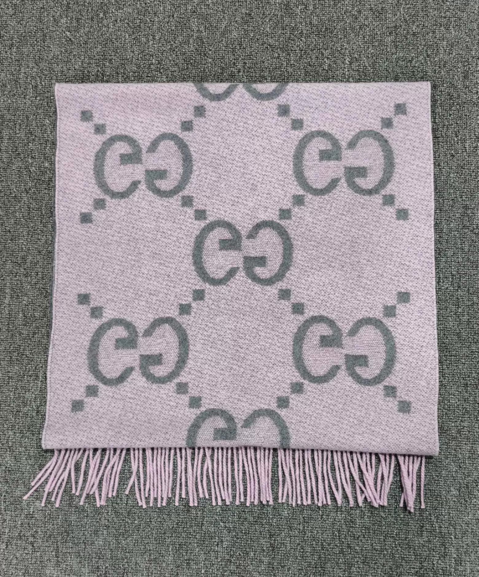 Gucci Gucci violet gray cashmere scarf Size ONE SIZE - 3 Thumbnail