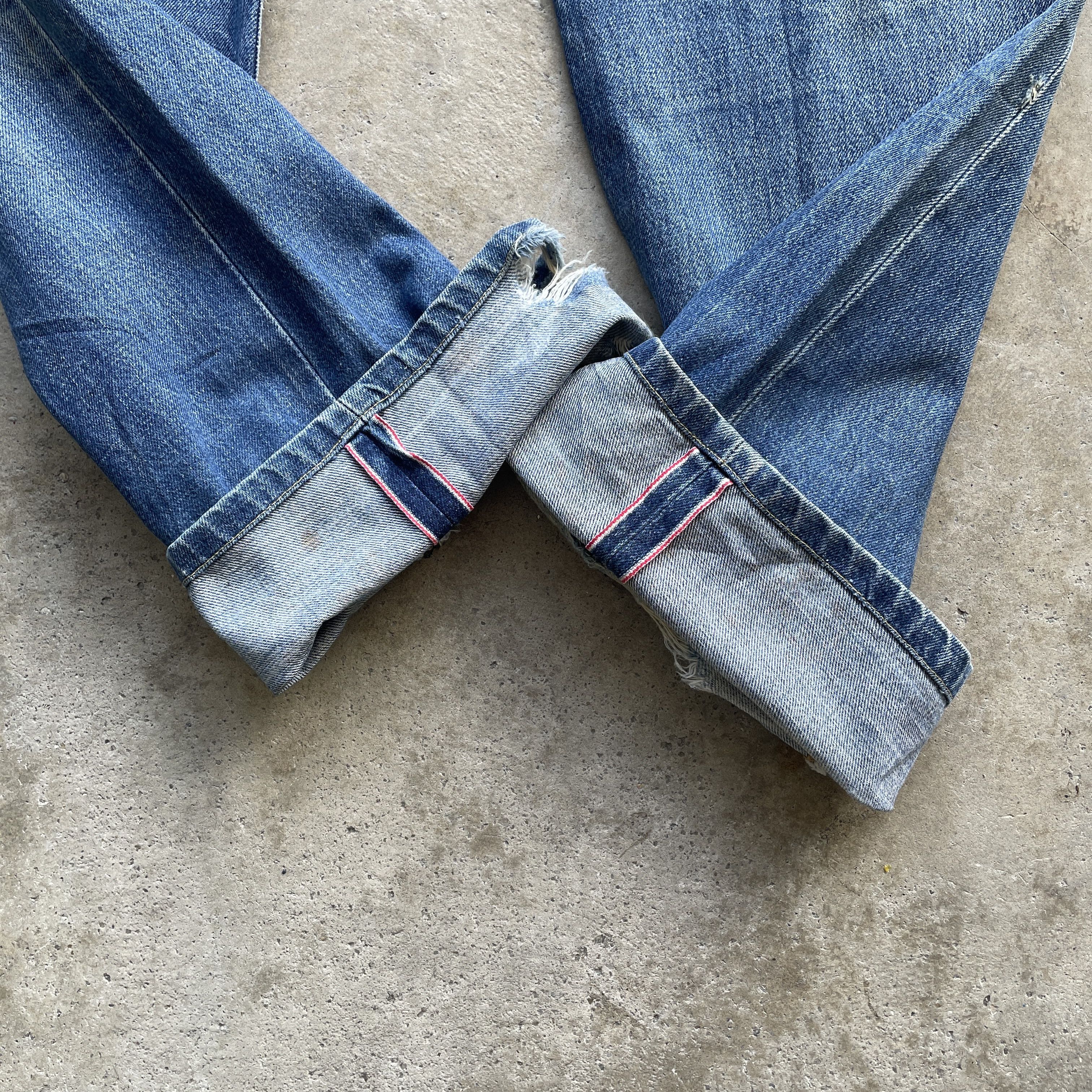 Edwin W31 Vintage Edwin 505 Distressed Jeans Faded Selvedge Pants Size US 31 - 11 Thumbnail