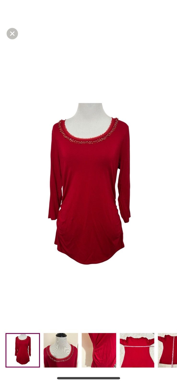 White House Black Market White House black market medium beaded blouse Size M / US 6-8 / IT 42-44 - 1 Thumbnail