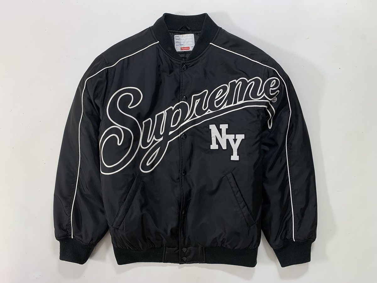 Supreme Supreme Contrast Script Varsity NY Varsity Jacket Men's _L Size US L / EU 52-54 / 3 - 1 Thumbnail