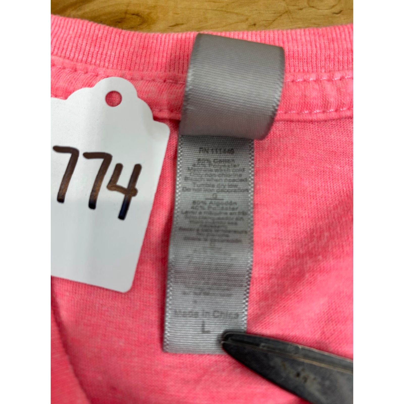 Next Level Next Level T-Shirt Peach Pink Short Sleeve Logo Crew Neck Women L Digital #1774 Size L / US 10 / IT 46 - 5 Thumbnail