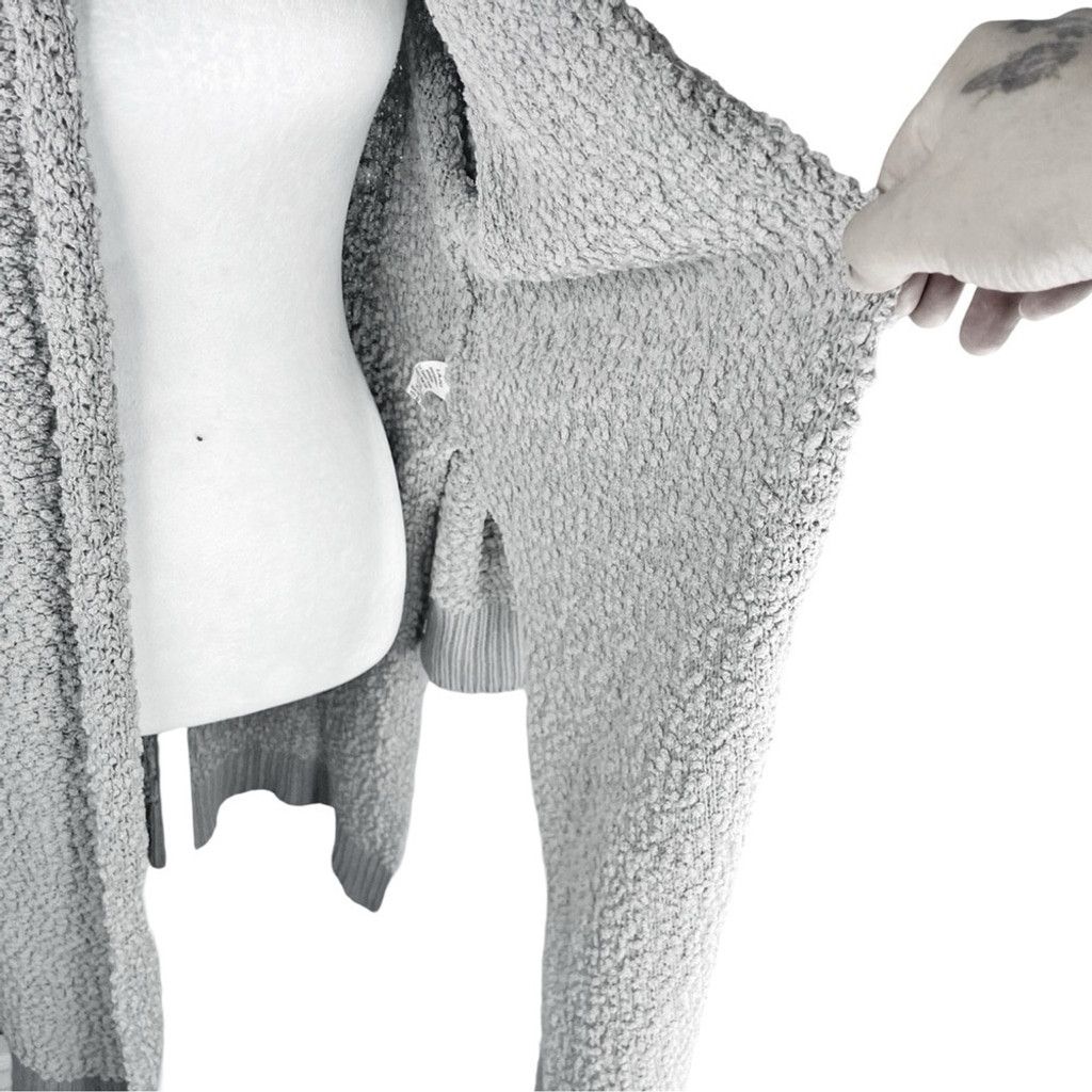 Other LAJU Women's Grey Sherpa Texture Maxi Coatigan w Slits XS Size XS / US 0-2 / IT 36-38 - 5 Thumbnail