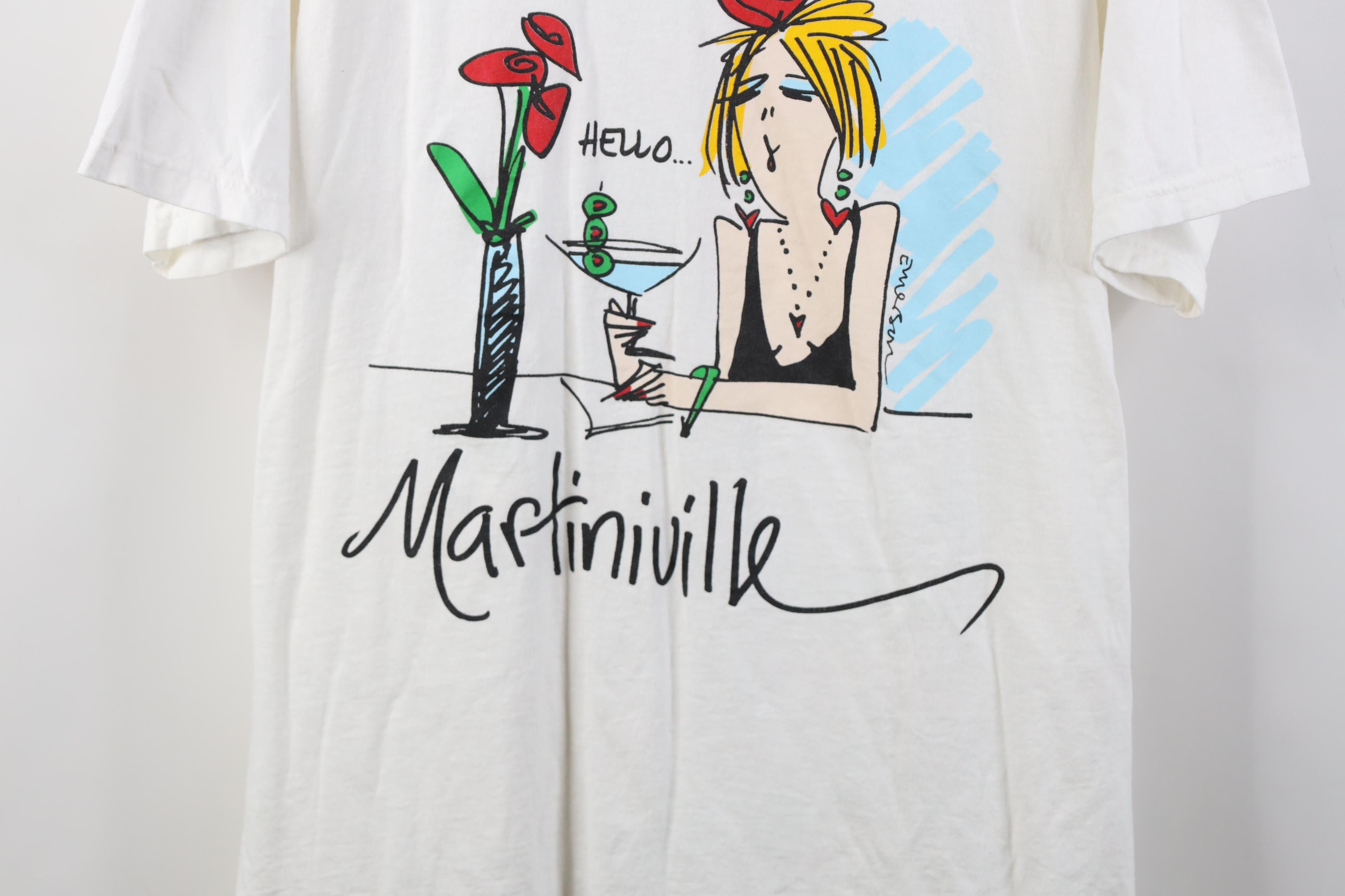 Vintage Vintage 90s Y2K Comic Martiniville Sleep Night T-Shirt USA Size ONE SIZE - 3 Thumbnail