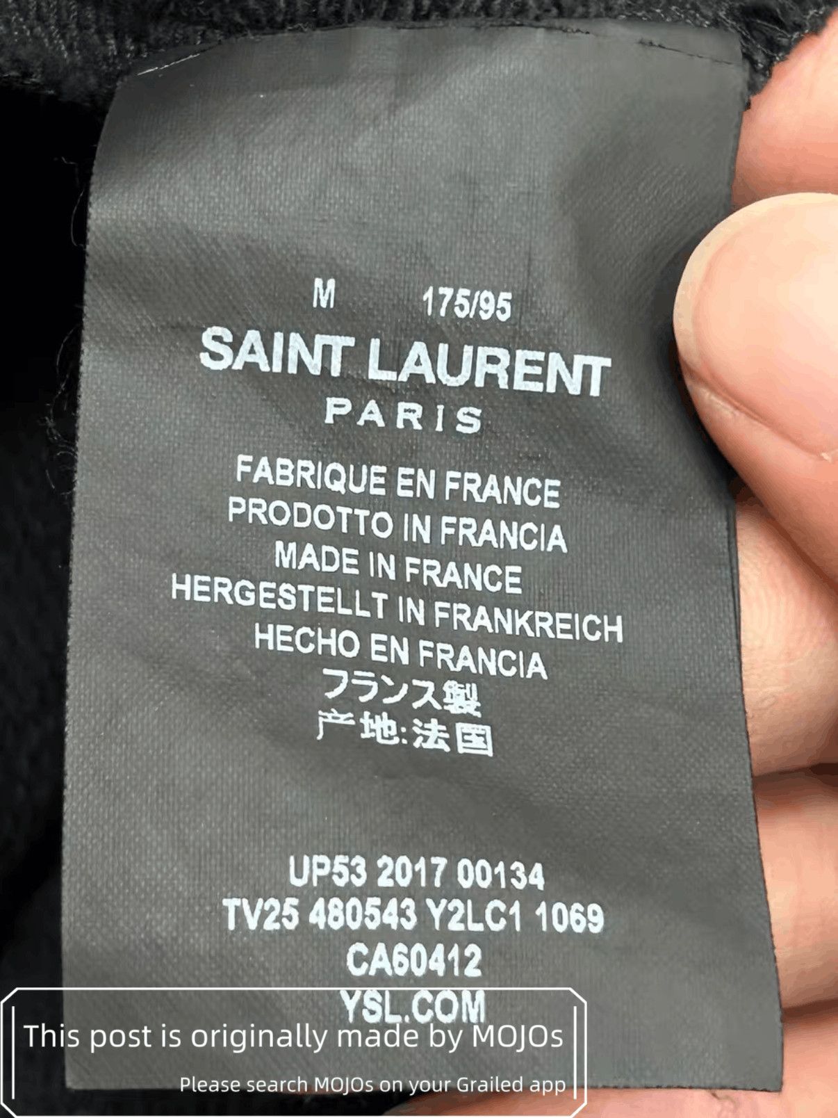Saint Laurent Paris Sz M Saint Laurent Paris 17AW YSL Badge Sports Jacket mojos9 Size US M / EU 48-50 / 2 - 4 Thumbnail