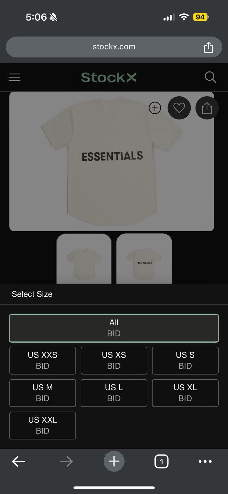 Fear of God 🔥 Fear of God Essentials Mesh T-Shirt Cream SZ XS Size US XS / EU 42 / 0 - 8 Thumbnail