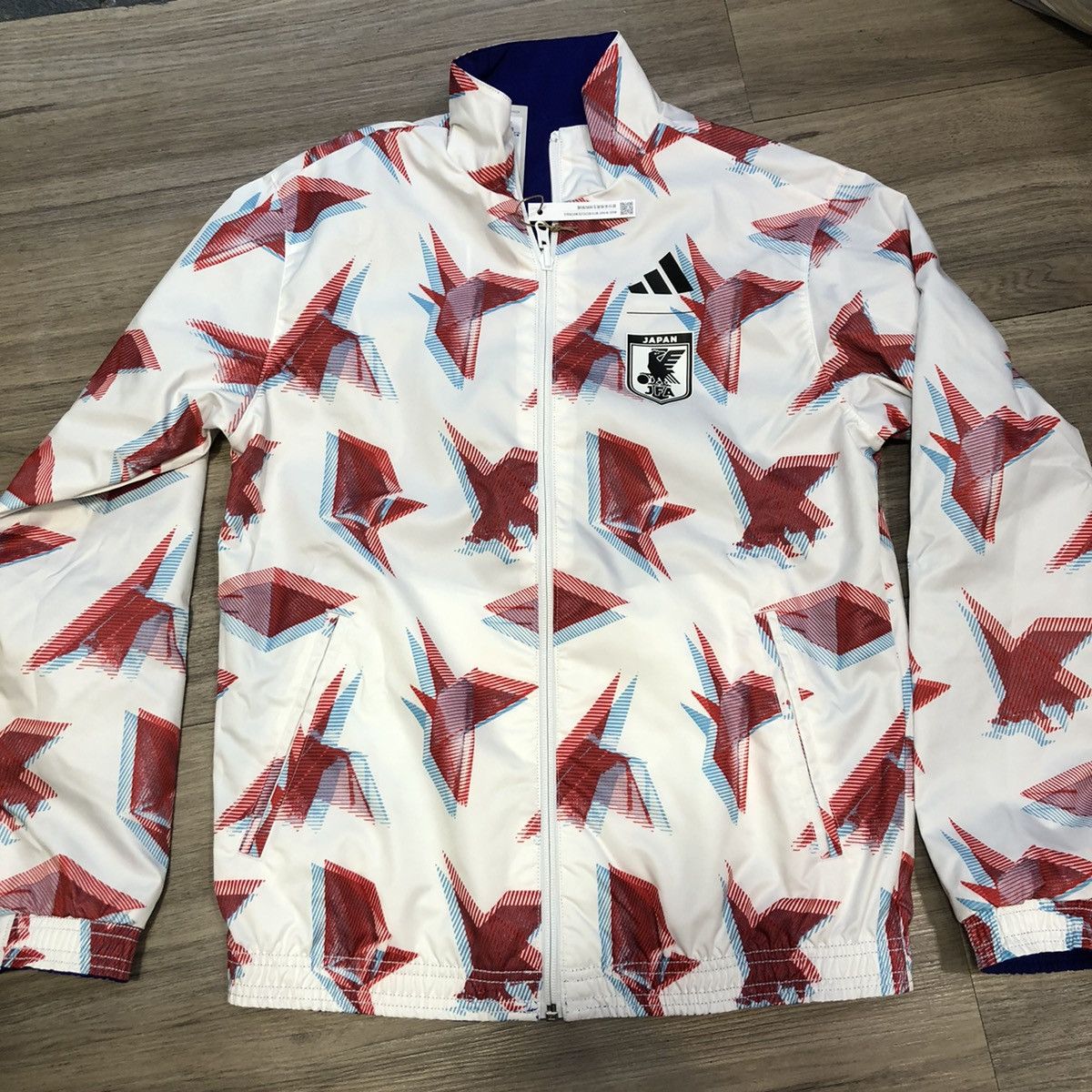 image of Adidas x Soccer Jersey Japan World Cup 2022 Reversible Jacket in Blue, Men's (Size Medium)